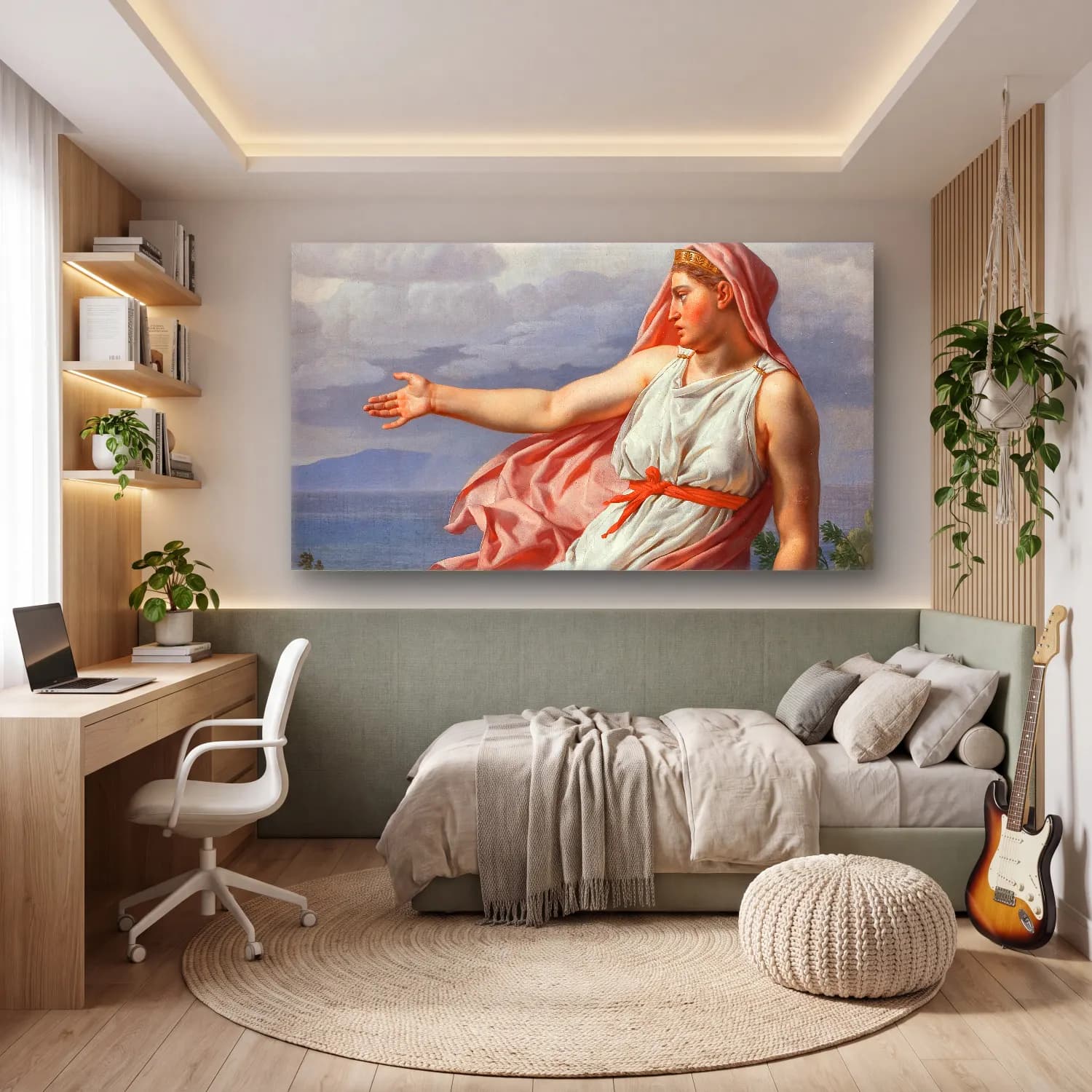 Christoffer Wilhelm Eckersberg – Alcyone’s Farewell to her Husband cam tablo — genç odasında