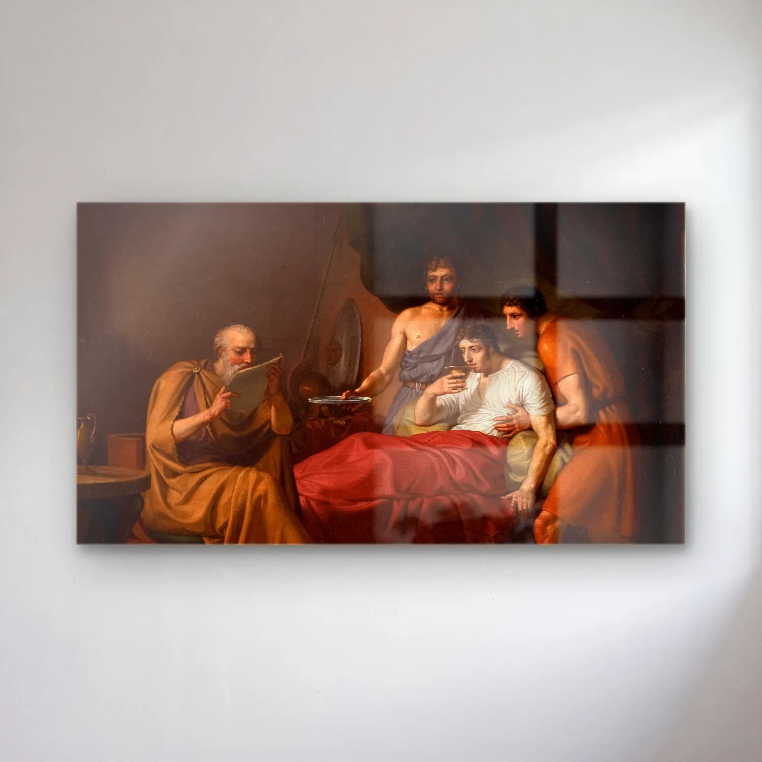 Christoffer Wilhelm Eckersberg – Alexander The Great On His Sickbed cam tablo — Christoffer Wilhelm Eckersberg – Alexander The Great On His Sickbed — yağlı boya mitolojik sahne