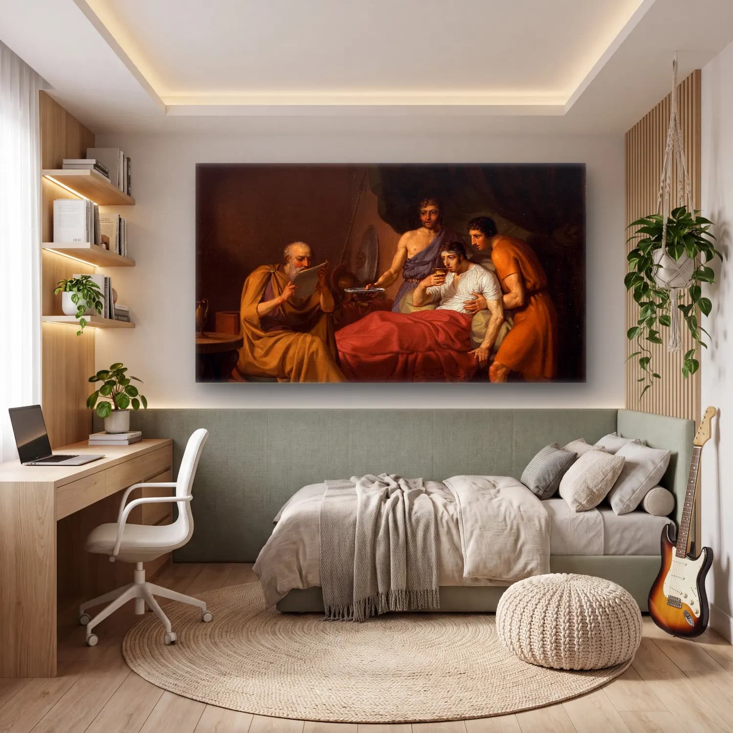 Christoffer Wilhelm Eckersberg – Alexander The Great On His Sickbed cam tablo — genç odasında