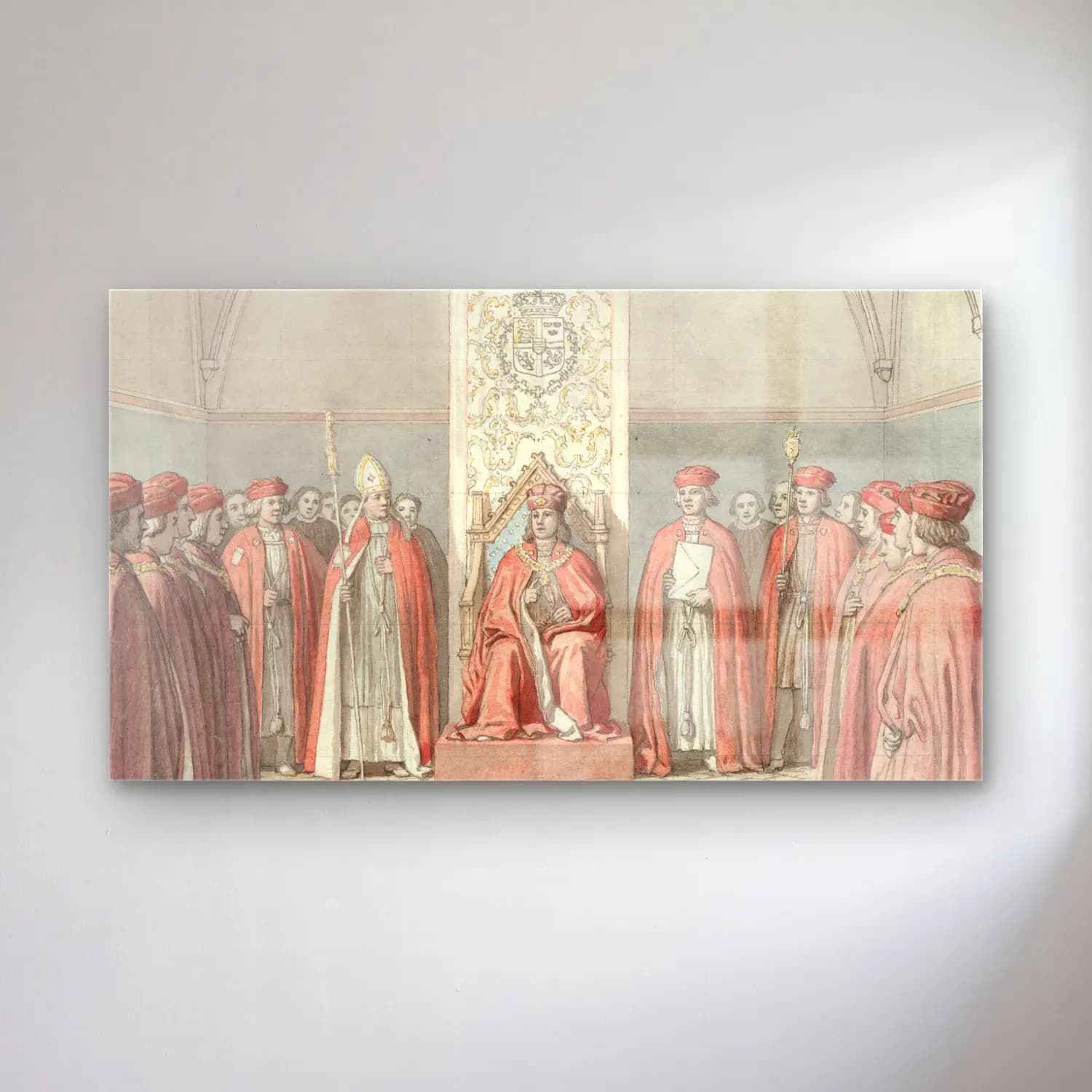 Christoffer Wilhelm Eckersberg – Elefantordenens Indstiftelse cam tablo — Christoffer Wilhelm Eckersberg – Elefantordenens Indstiftelse — vintage dini sahne