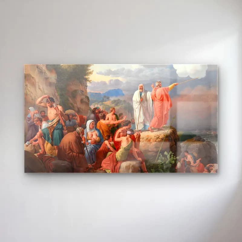Christoffer Wilhelm Eckersberg – Moses lader Det Røde Hav cam tablo — Christoffer Wilhelm Eckersberg – Moses lader Det Røde Hav — yağlı boya dini sahne
