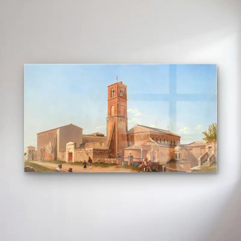 Christoffer Wilhelm Eckersberg – Sant’Agnese fuori le mura, Rome cam tablo — Christoffer Wilhelm Eckersberg – Sant’Agnese fuori le mura, Rome — yağlı boya katedral