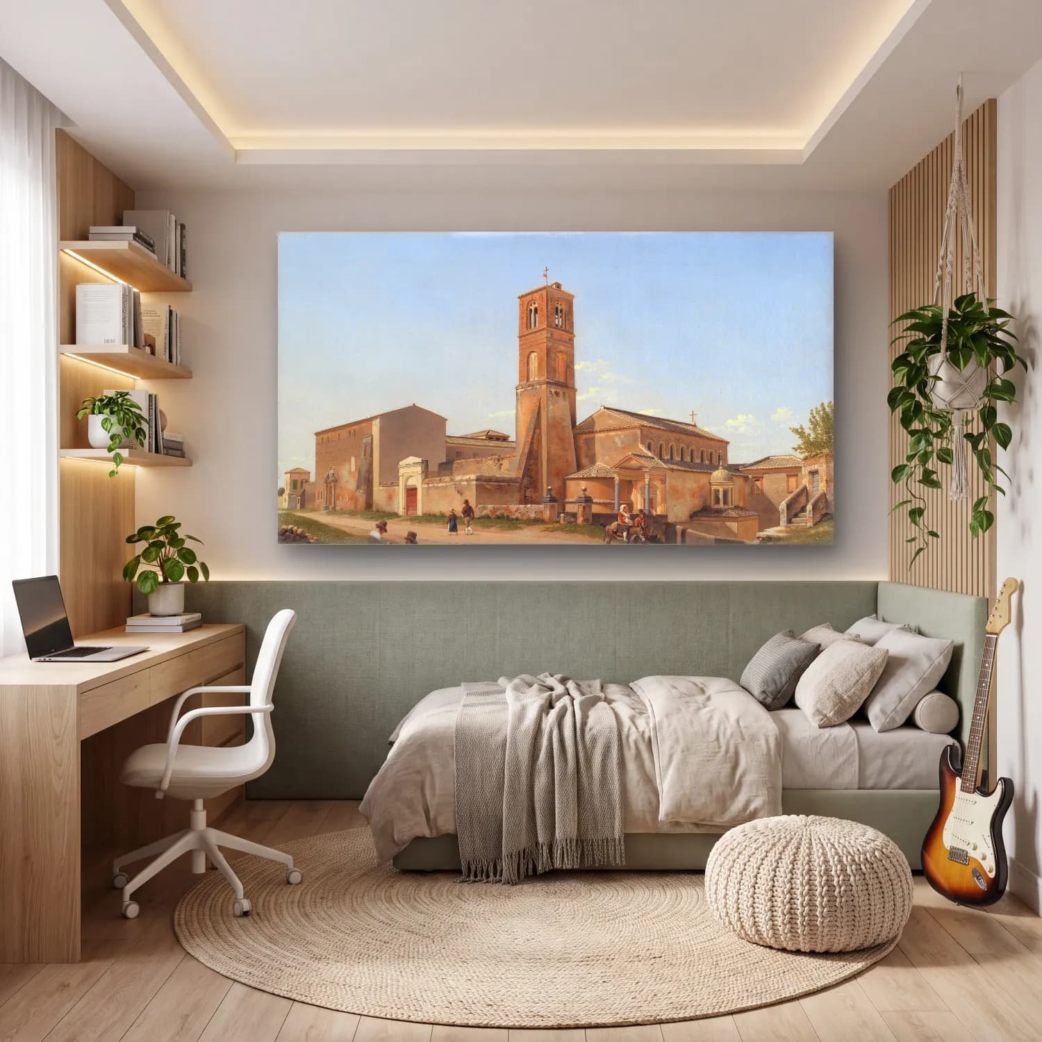 Christoffer Wilhelm Eckersberg – Sant’Agnese fuori le mura, Rome cam tablo — genç odasında