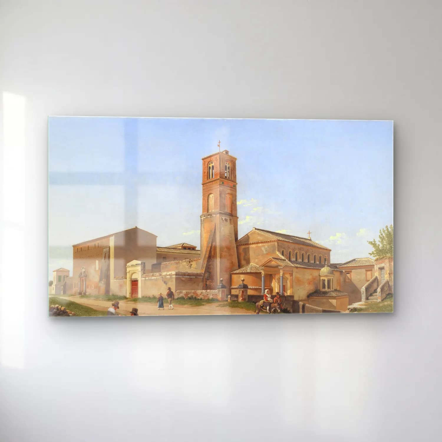 Christoffer Wilhelm Eckersberg – Sant’Agnese fuori le mura, Rome cam tablo — sol açıdan görünüm