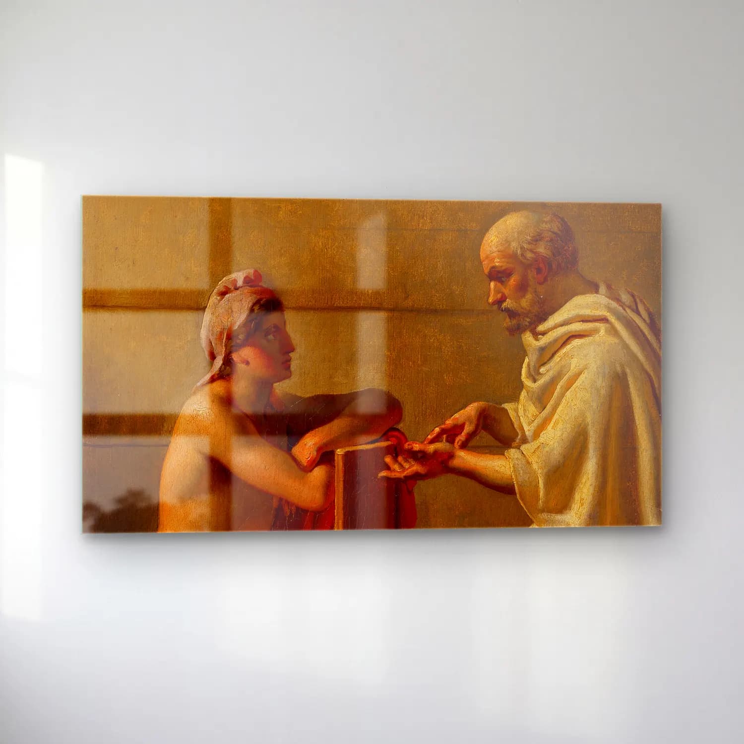 Christoffer Wilhelm Eckersberg – Socrates And Alcibiades cam tablo — sol açıdan görünüm