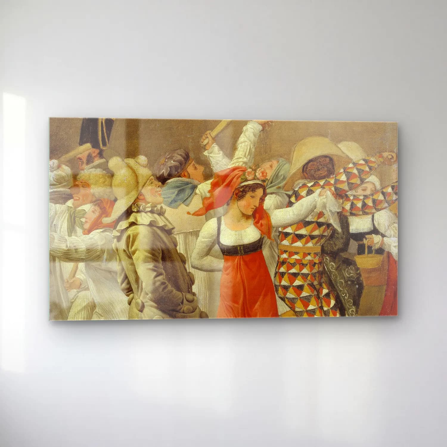 Christoffer Wilhelm Eckersberg – The Carnival in Rome. Fragment cam tablo — sol açıdan görünüm