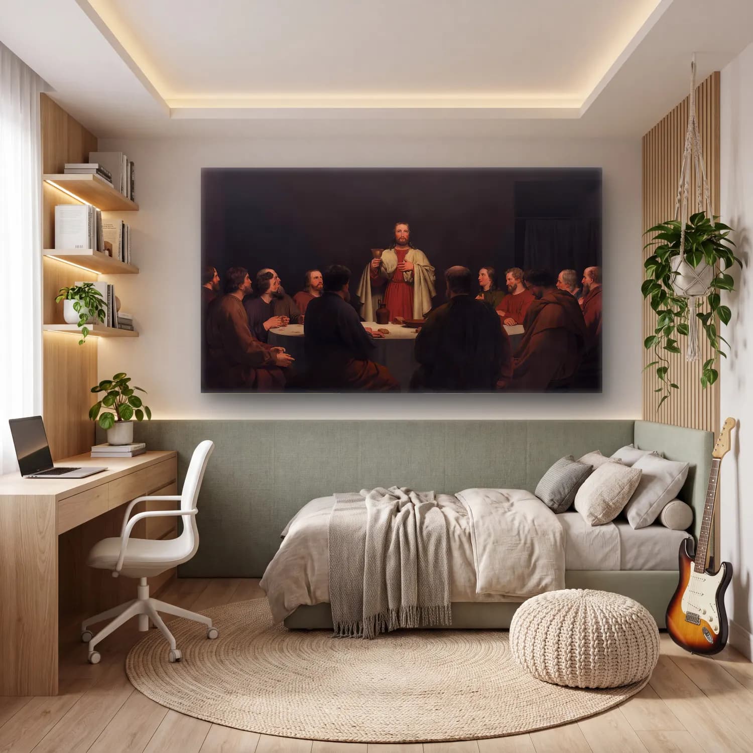 Christoffer Wilhelm Eckersberg – The Last Supper cam tablo — genç odasında