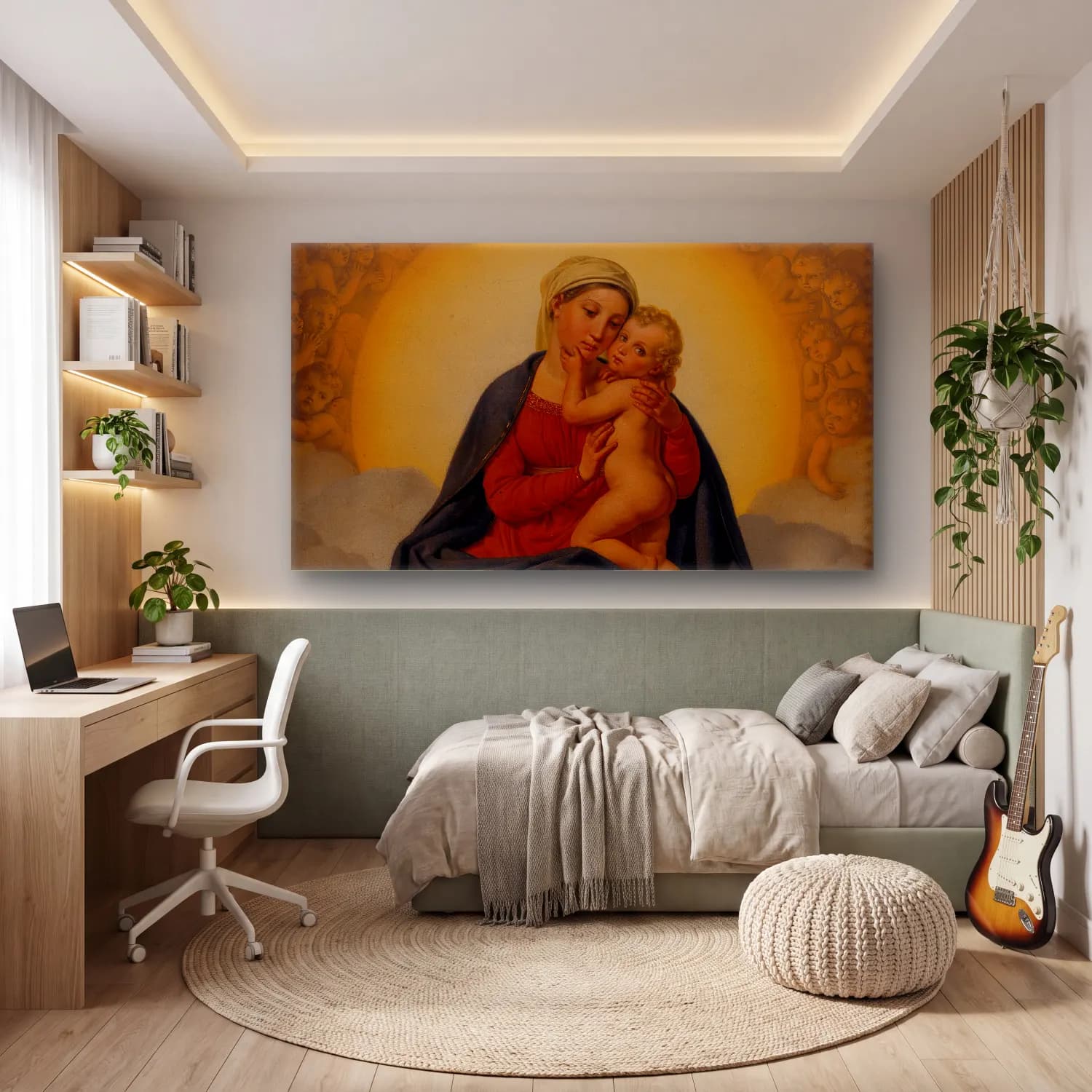 Christoffer Wilhelm Eckersberg – The Virgin And Child cam tablo — genç odasında