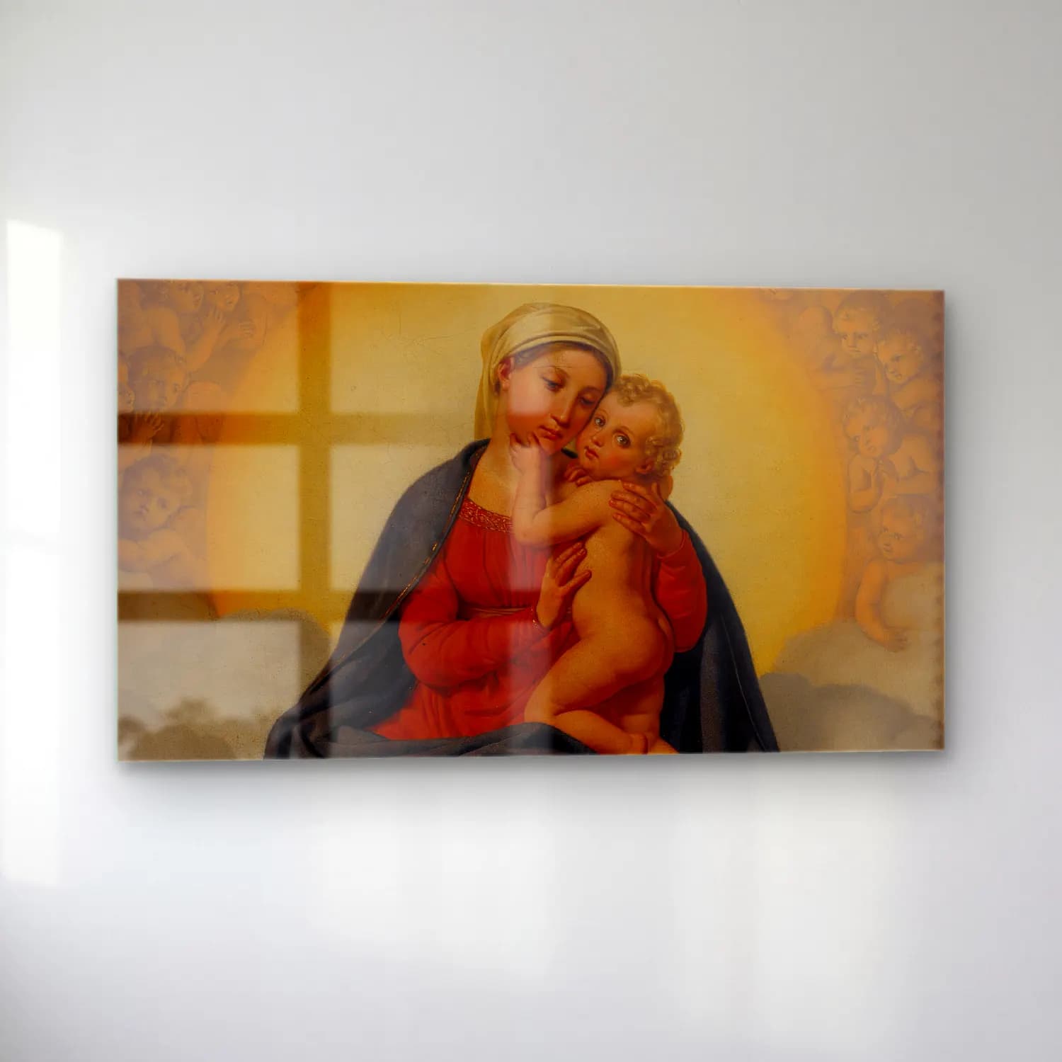 Christoffer Wilhelm Eckersberg – The Virgin And Child cam tablo — sol açıdan görünüm