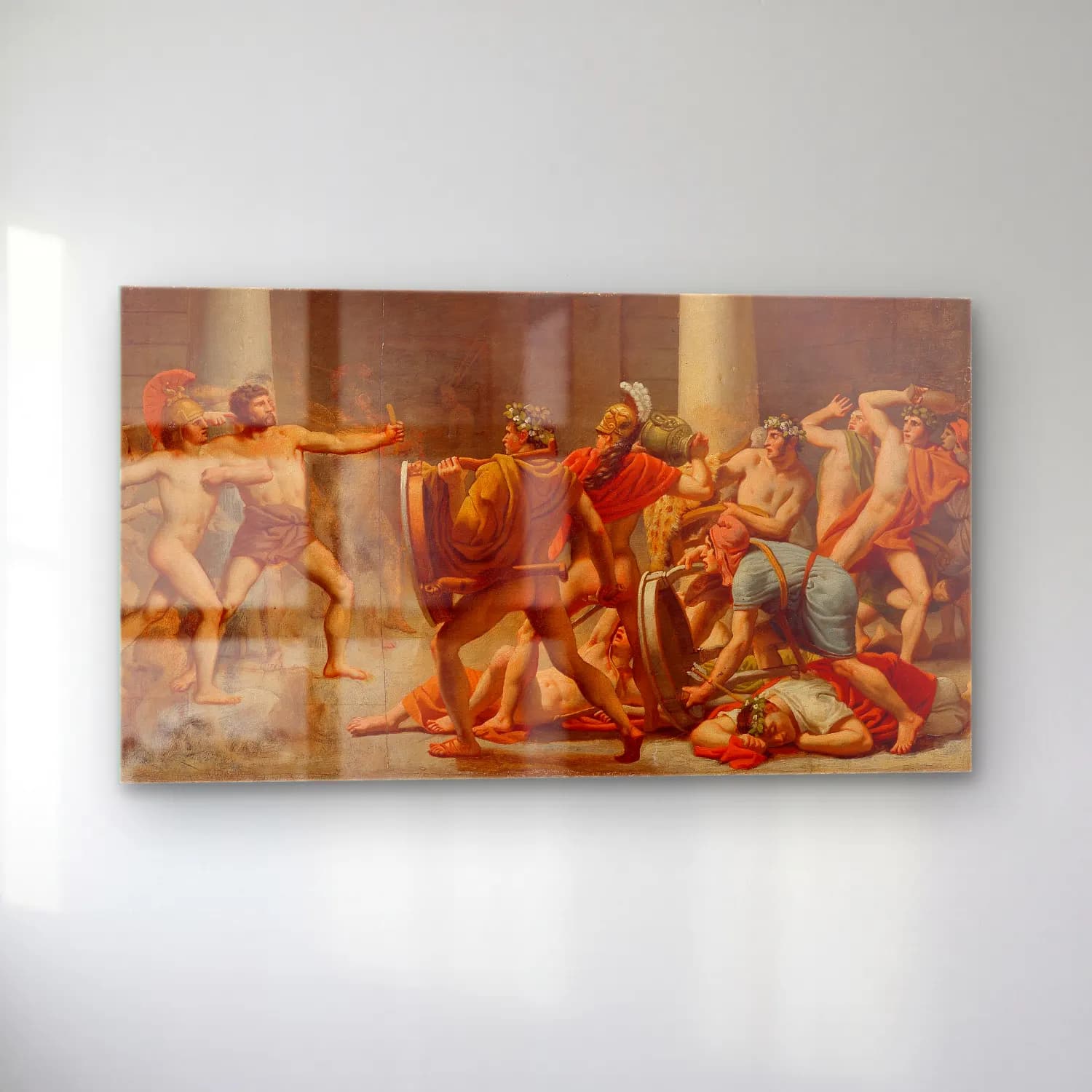 Christoffer Wilhelm Eckersberg – Ulysses’ revenge on Penelope’s suitors cam tablo — sol açıdan görünüm