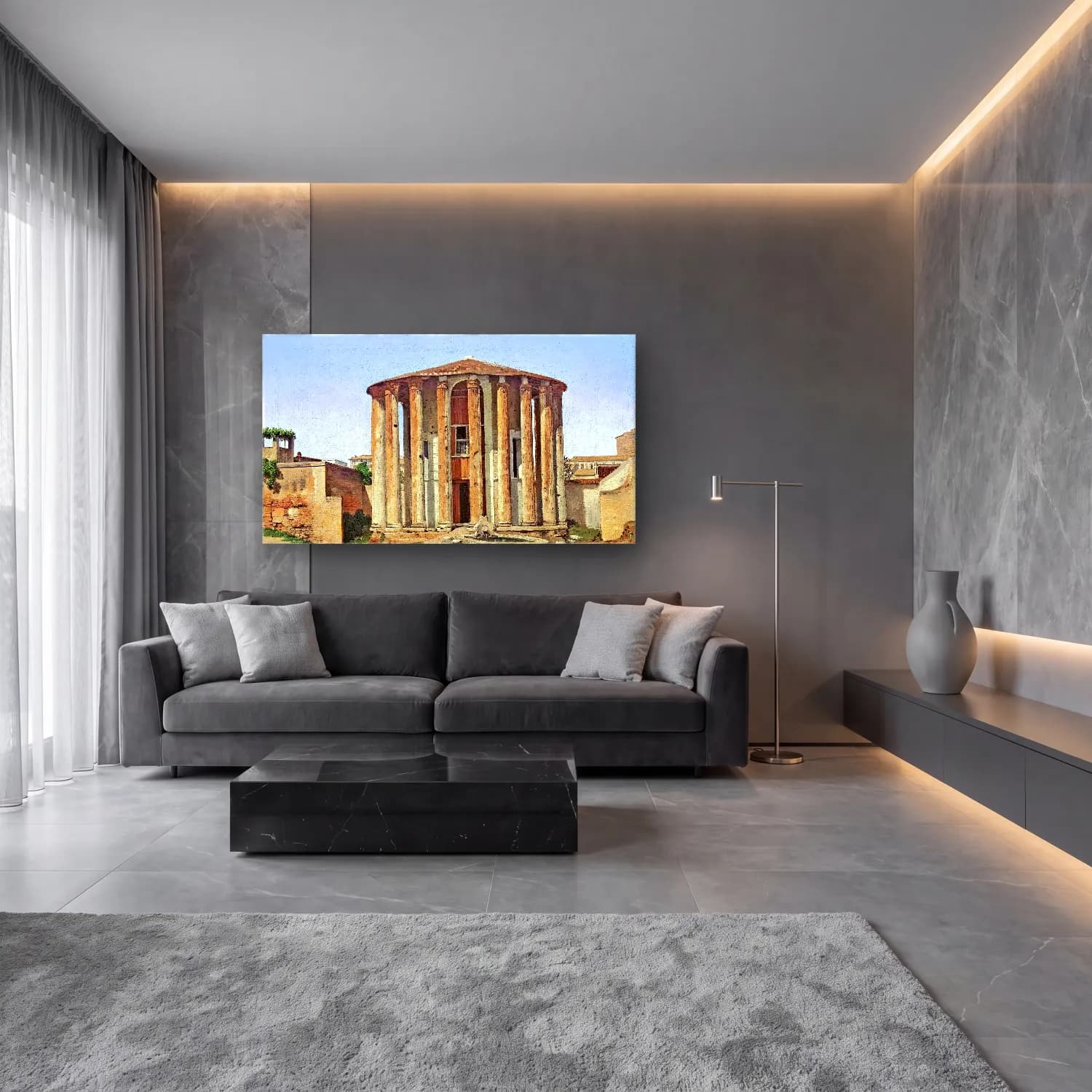 Christoffer Wilhelm Eckersberg – Vesta Temple in Rome cam tablo — lüks salon duvarında