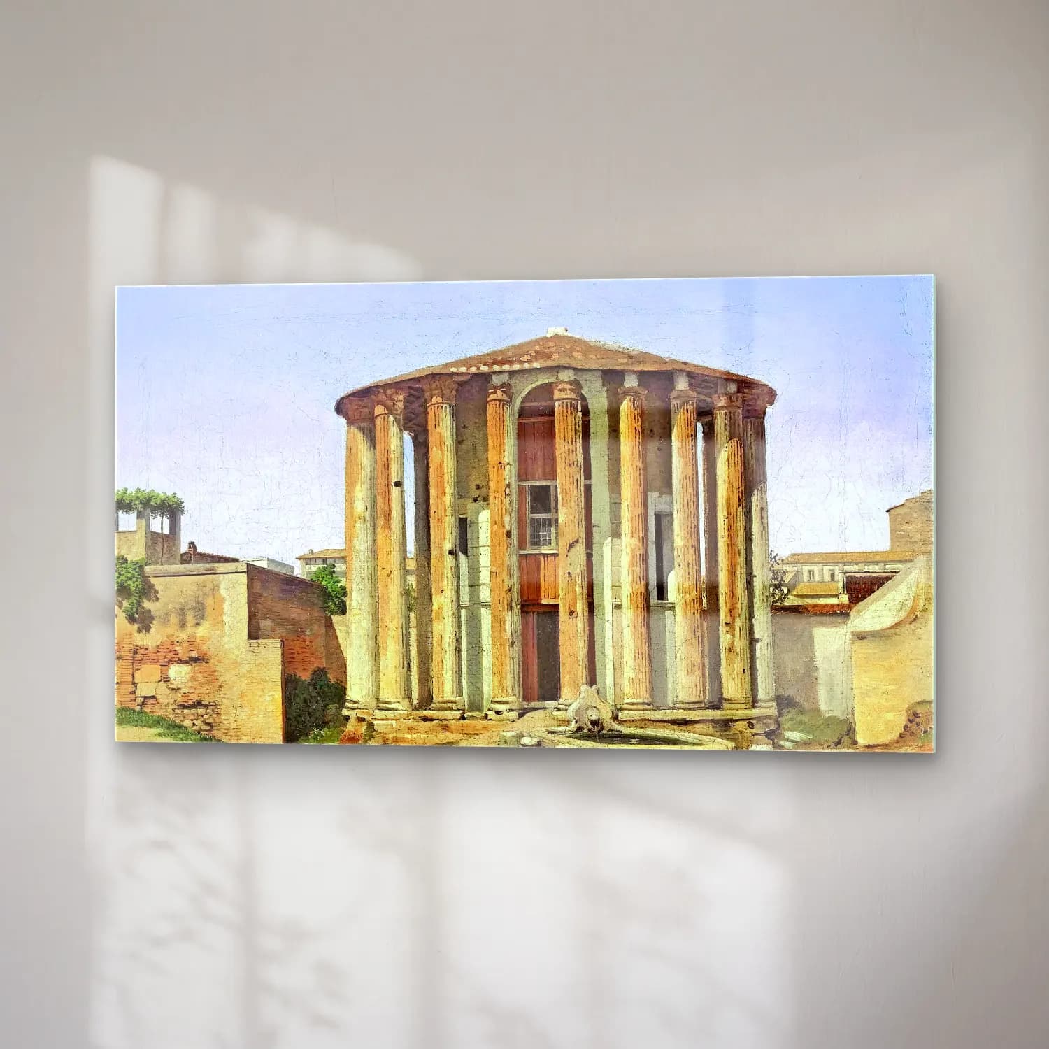 Christoffer Wilhelm Eckersberg – Vesta Temple in Rome cam tablo — sağ açıdan görünüm