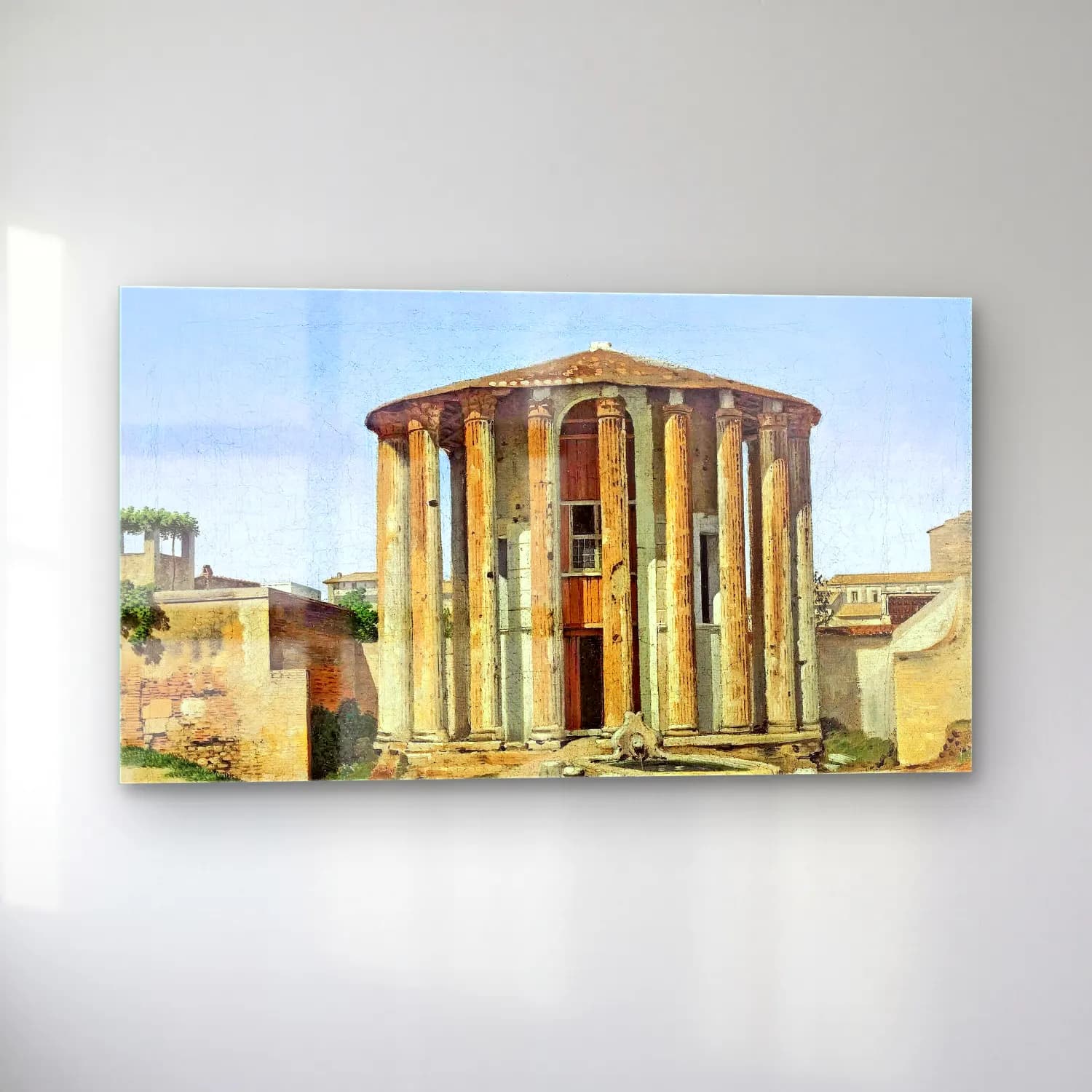 Christoffer Wilhelm Eckersberg – Vesta Temple in Rome cam tablo — sol açıdan görünüm