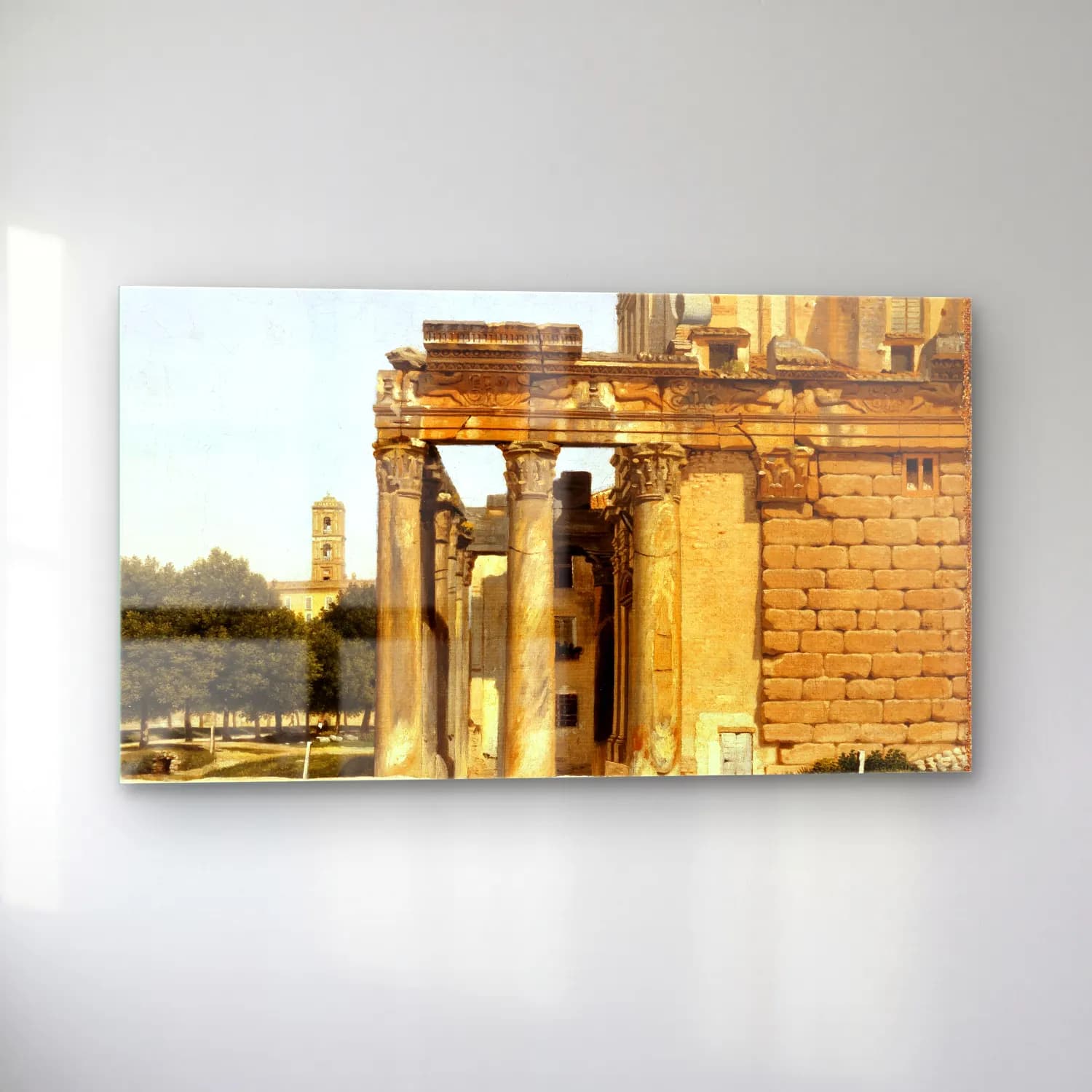 Christoffer Wilhelm Eckersberg – View of the Via Sacra, Rome cam tablo — sol açıdan görünüm