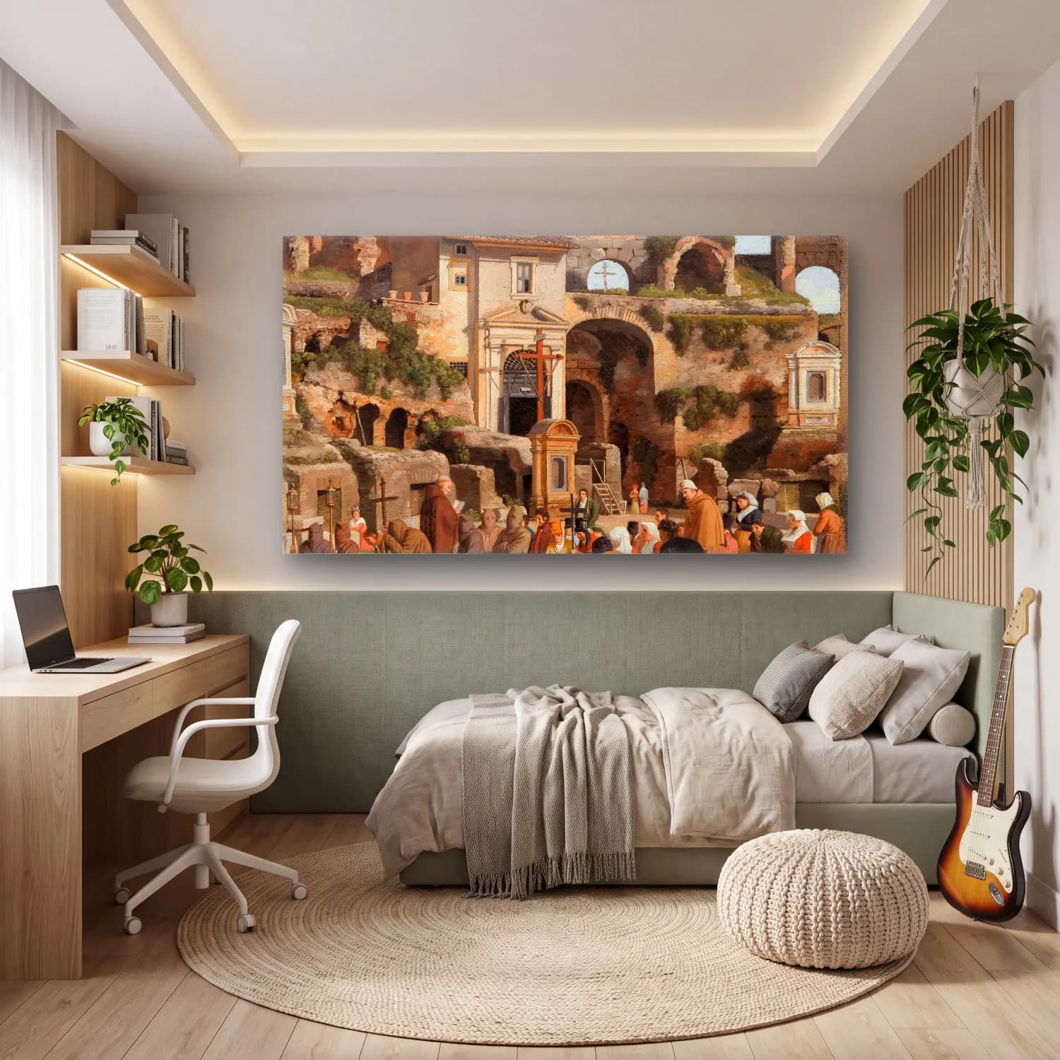 Christoffer Wilhelm Eckersberg – View of the interior of the Colosseum cam tablo — genç odasında