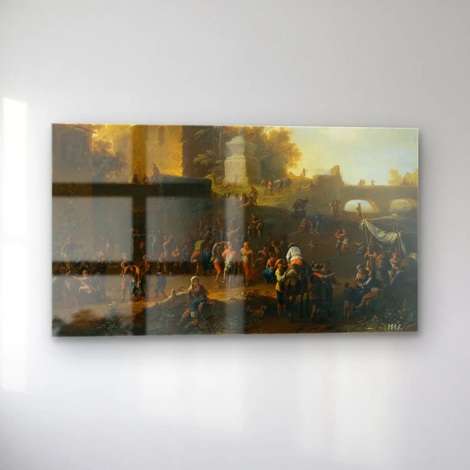 Franz de Paula Ferg – A Kermesse With Villagers cam tablo — sol açıdan görünüm