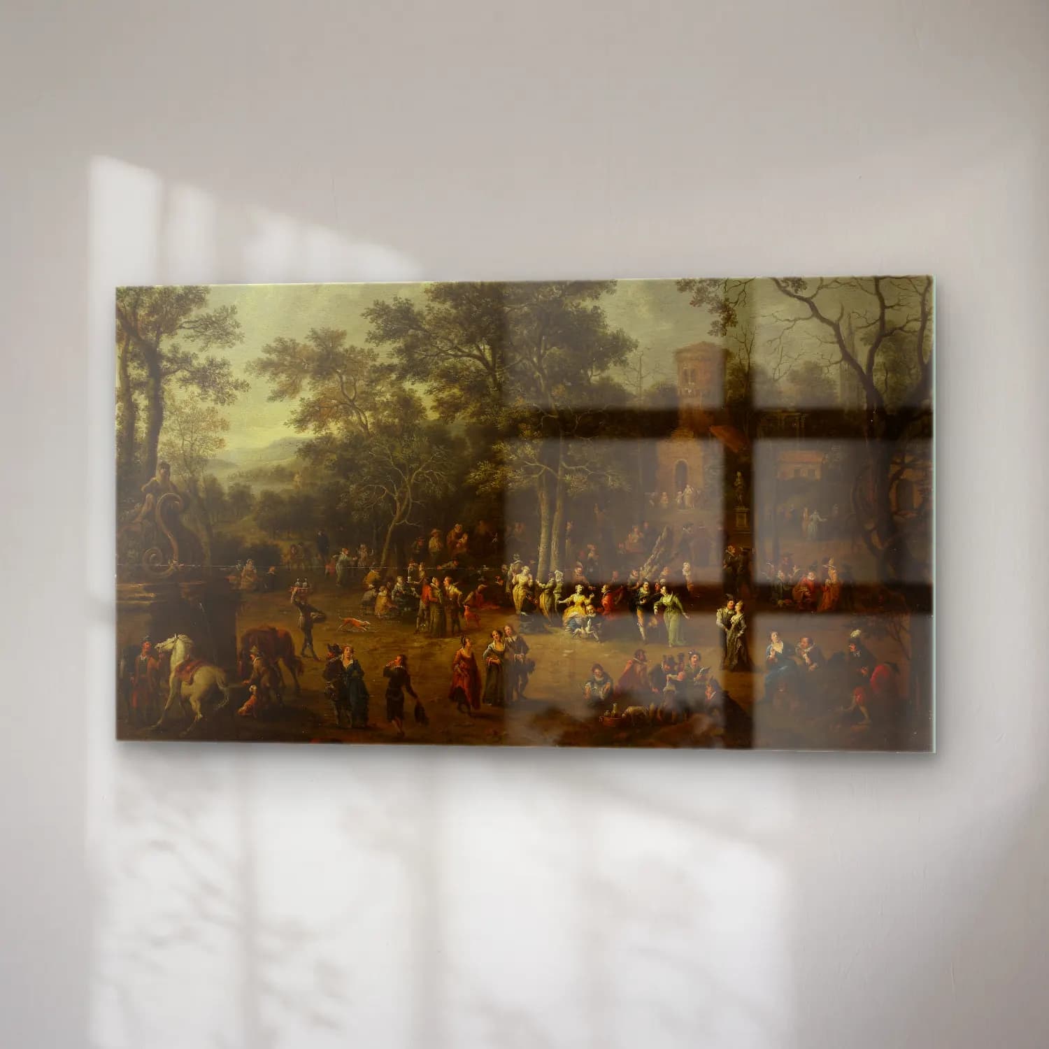 Franz de Paula Ferg – Festivity in a park cam tablo — sağ açıdan görünüm