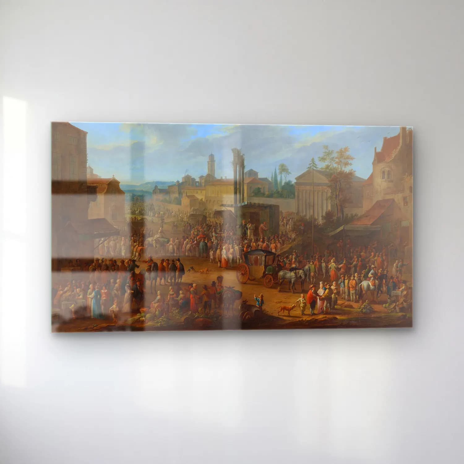 Franz de Paula Ferg – Jahrmarkt mit Tempel und Maibaum cam tablo — sol açıdan görünüm