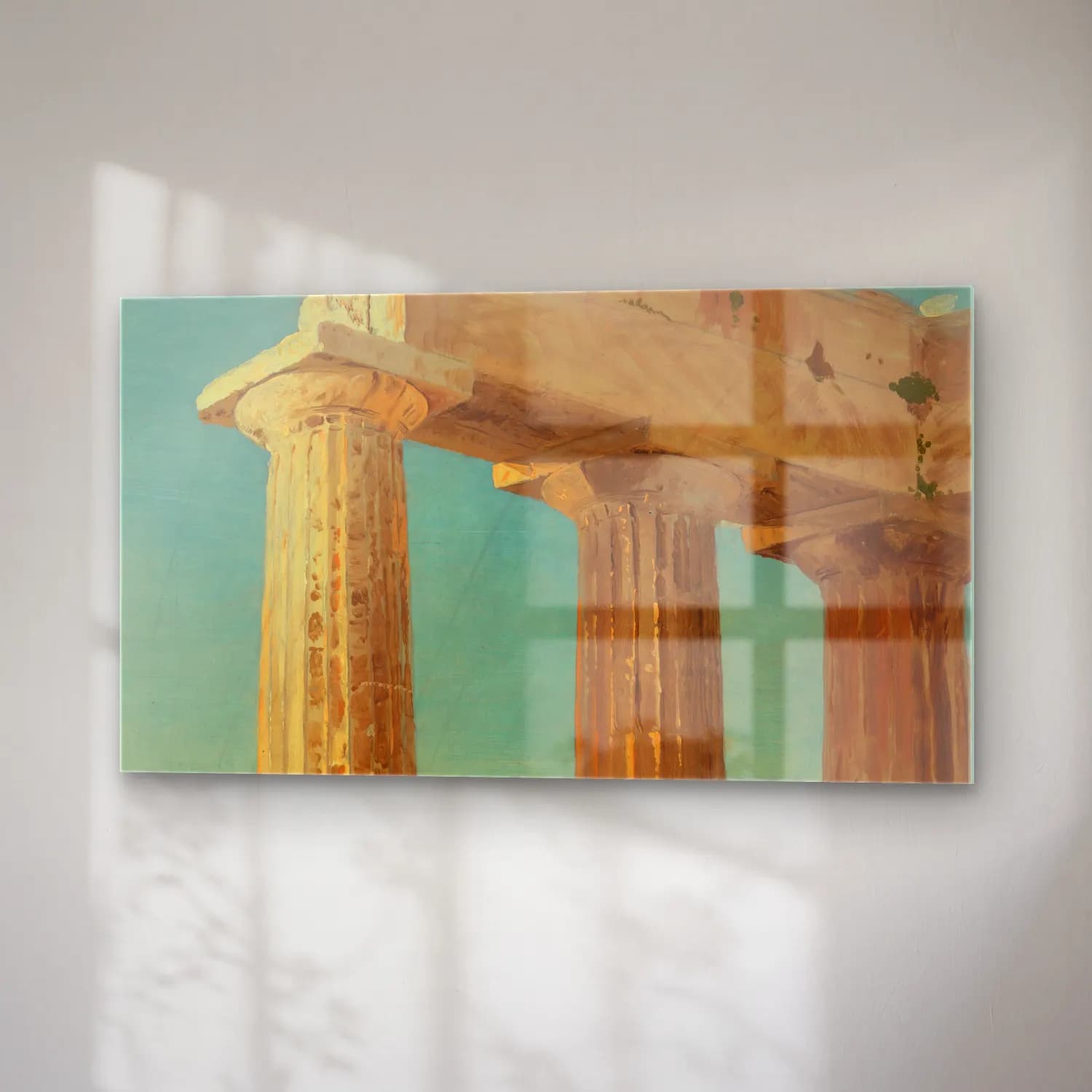 Frederic Edwin Church – Columns of the Parthenon, Athens cam tablo — sağ açıdan görünüm