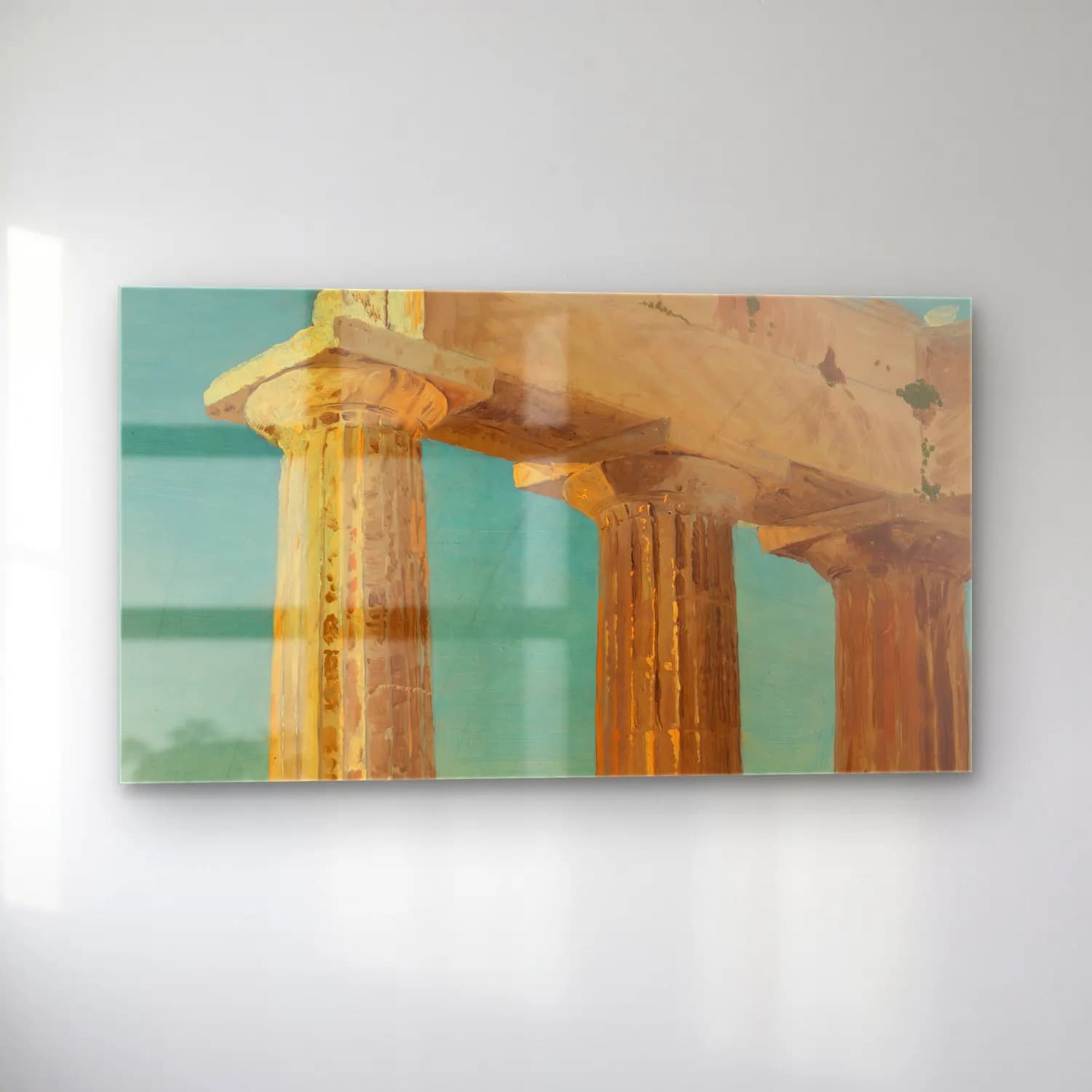 Frederic Edwin Church – Columns of the Parthenon, Athens cam tablo — sol açıdan görünüm