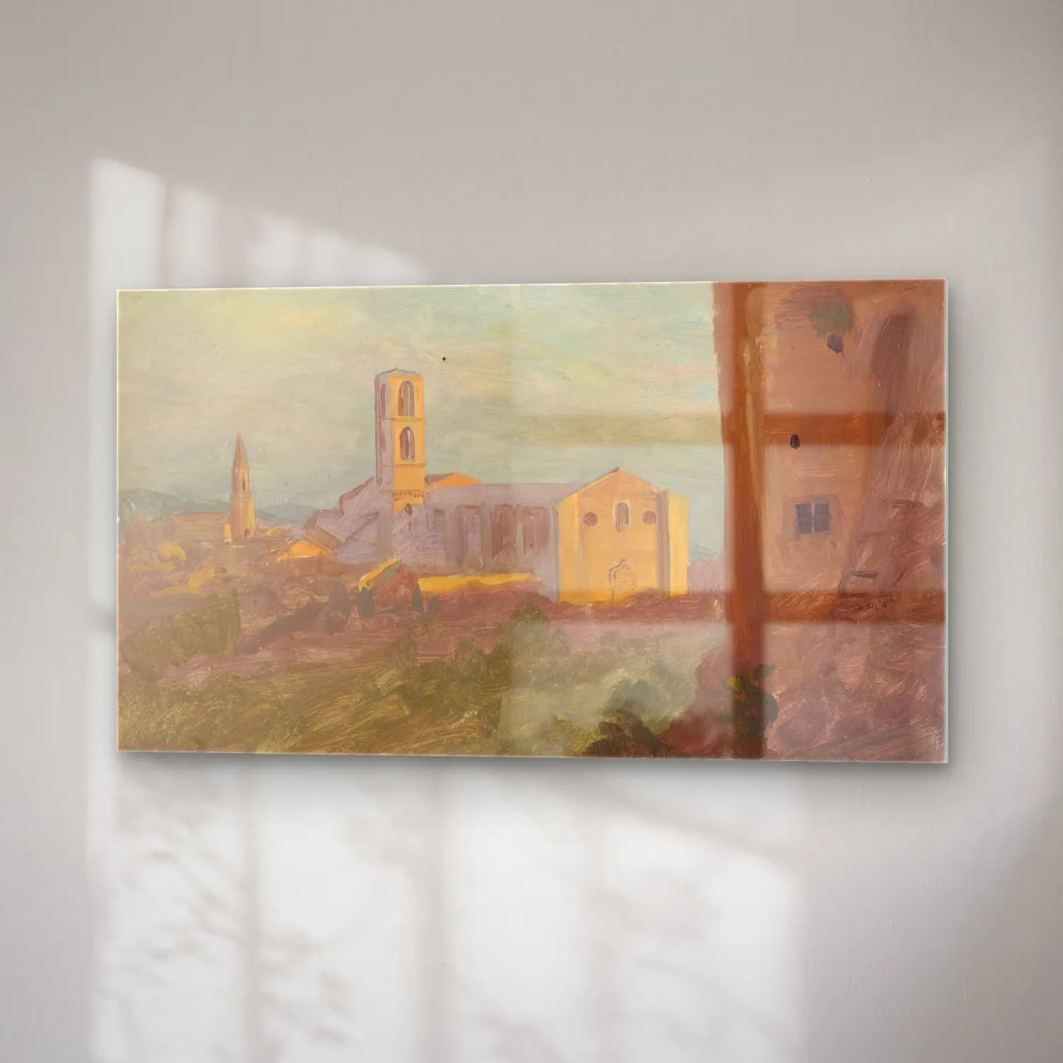 Frederic Edwin Church – Italian or Swiss Town cam tablo — sağ açıdan görünüm