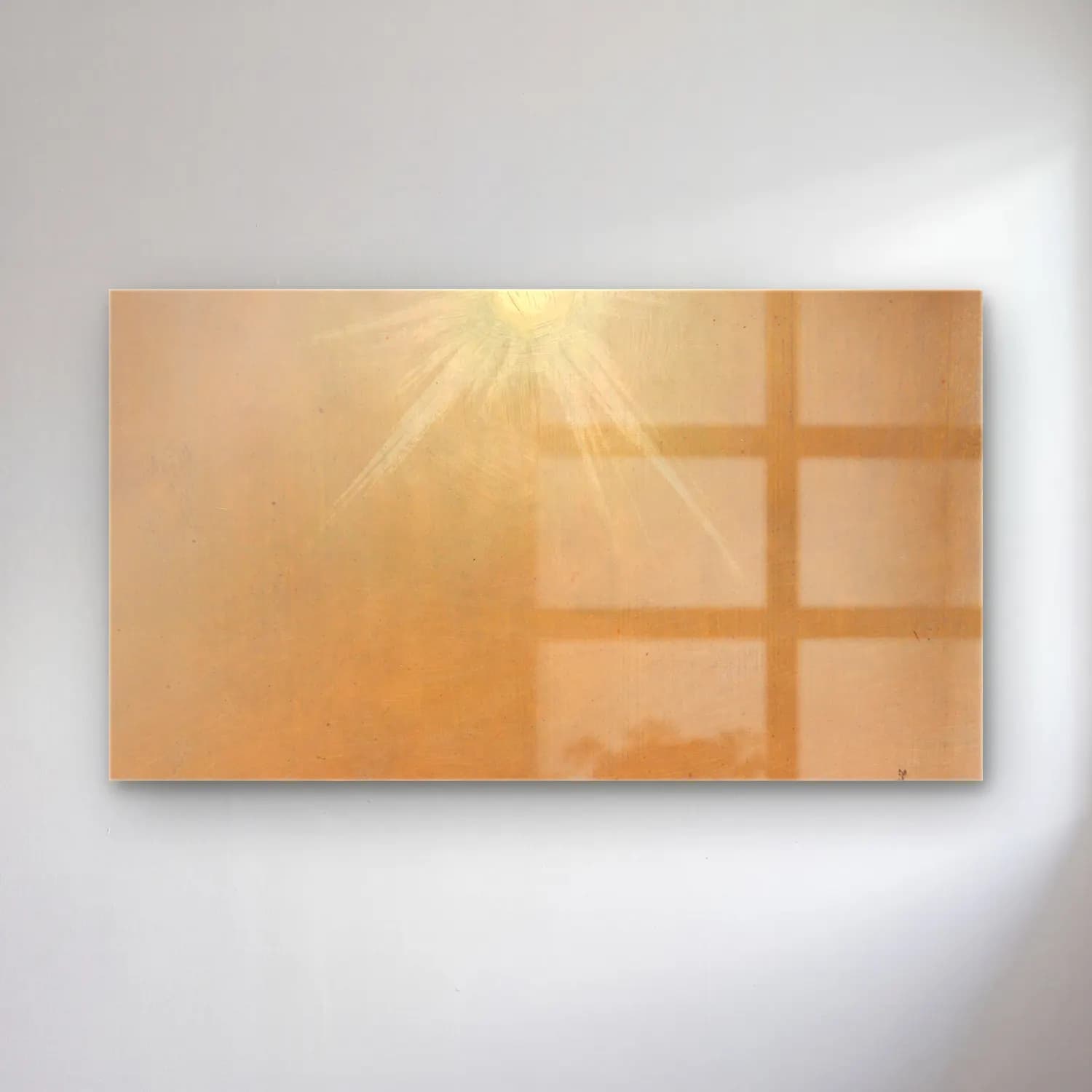 Frederic Edwin Church – Maine sunset cam tablo — Frederic Edwin Church – Maine sunset — modern soyut altın doku
