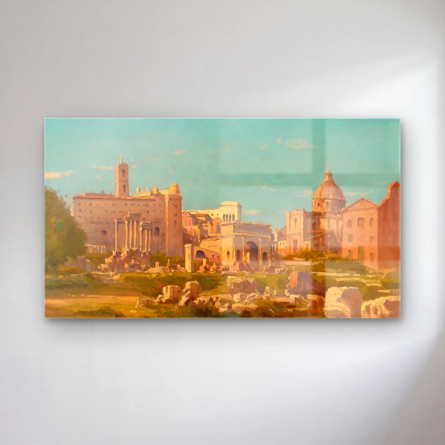 Henri-Joseph Harpignies – The Roman Forum cam tablo — Henri-Joseph Harpignies – The Roman Forum — yağlı boya roma