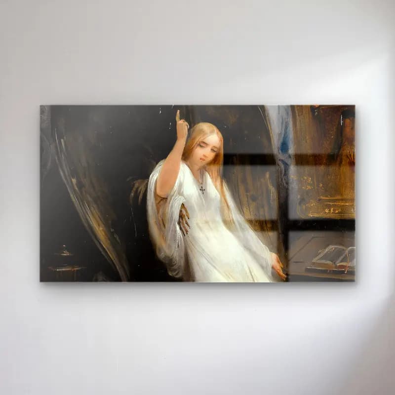 Horace Vernet – Death And The Maiden cam tablo — Horace Vernet – Death And The Maiden — yağlı boya melek