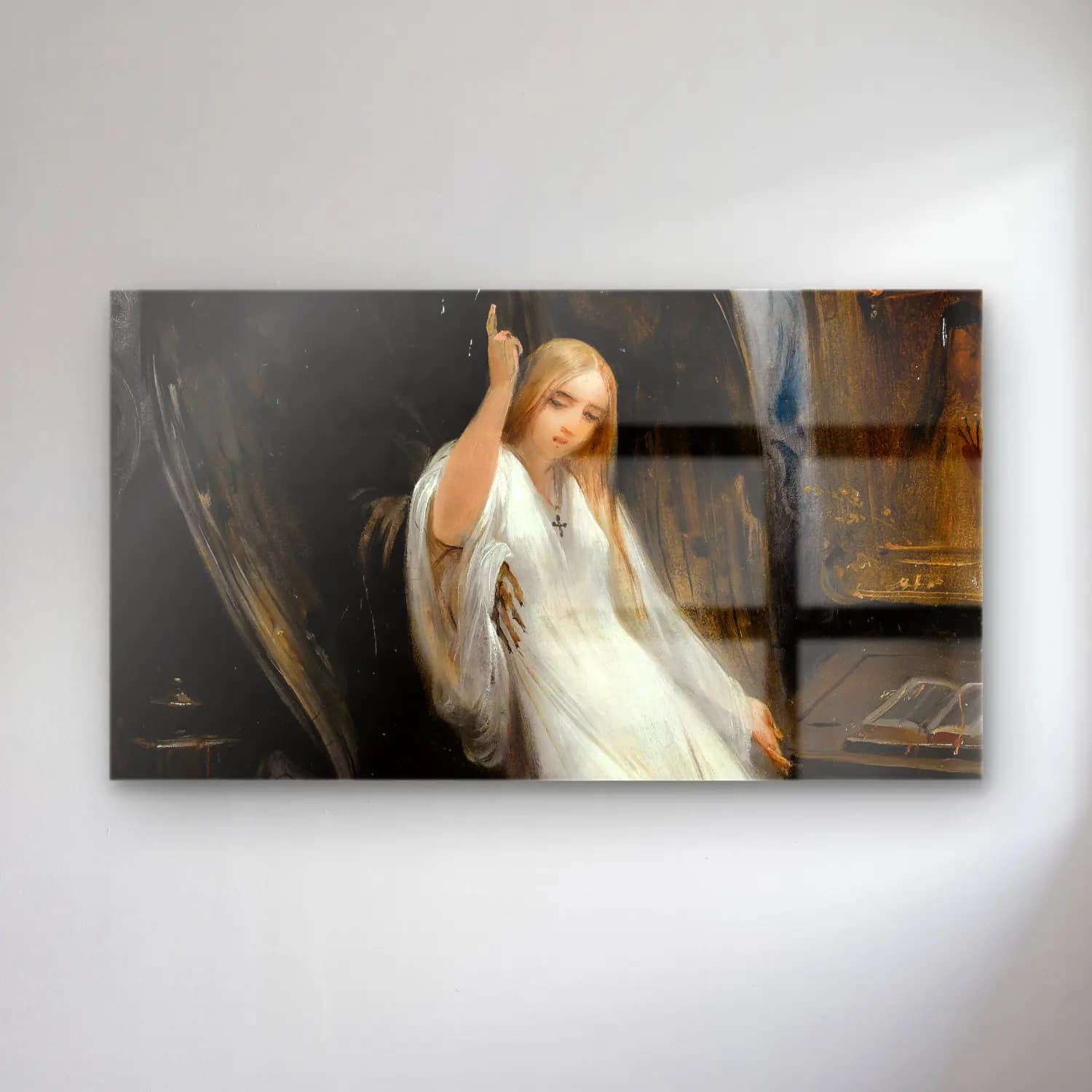 Horace Vernet – Death And The Maiden cam tablo — Horace Vernet – Death And The Maiden — yağlı boya melek