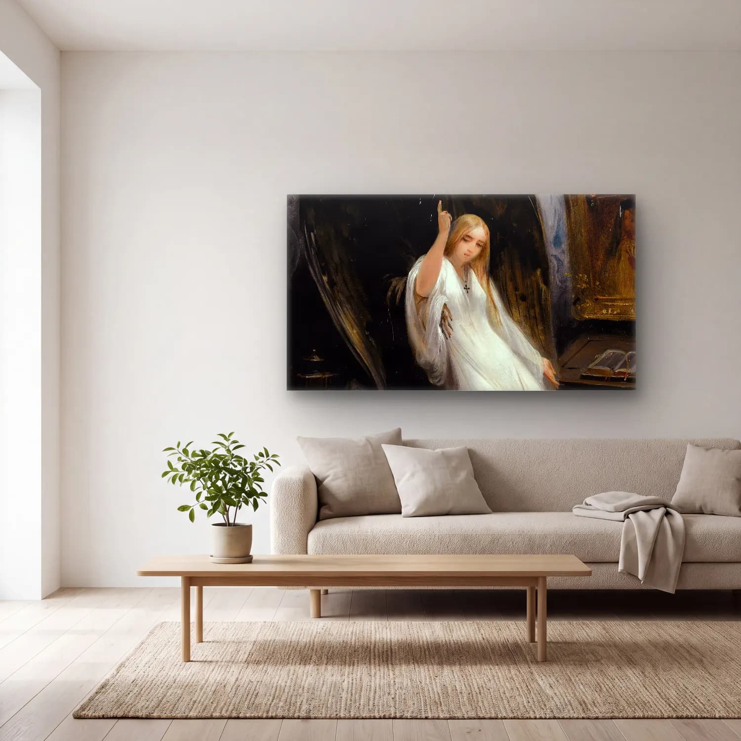 Horace Vernet – Death And The Maiden cam tablo — açık renk salonda