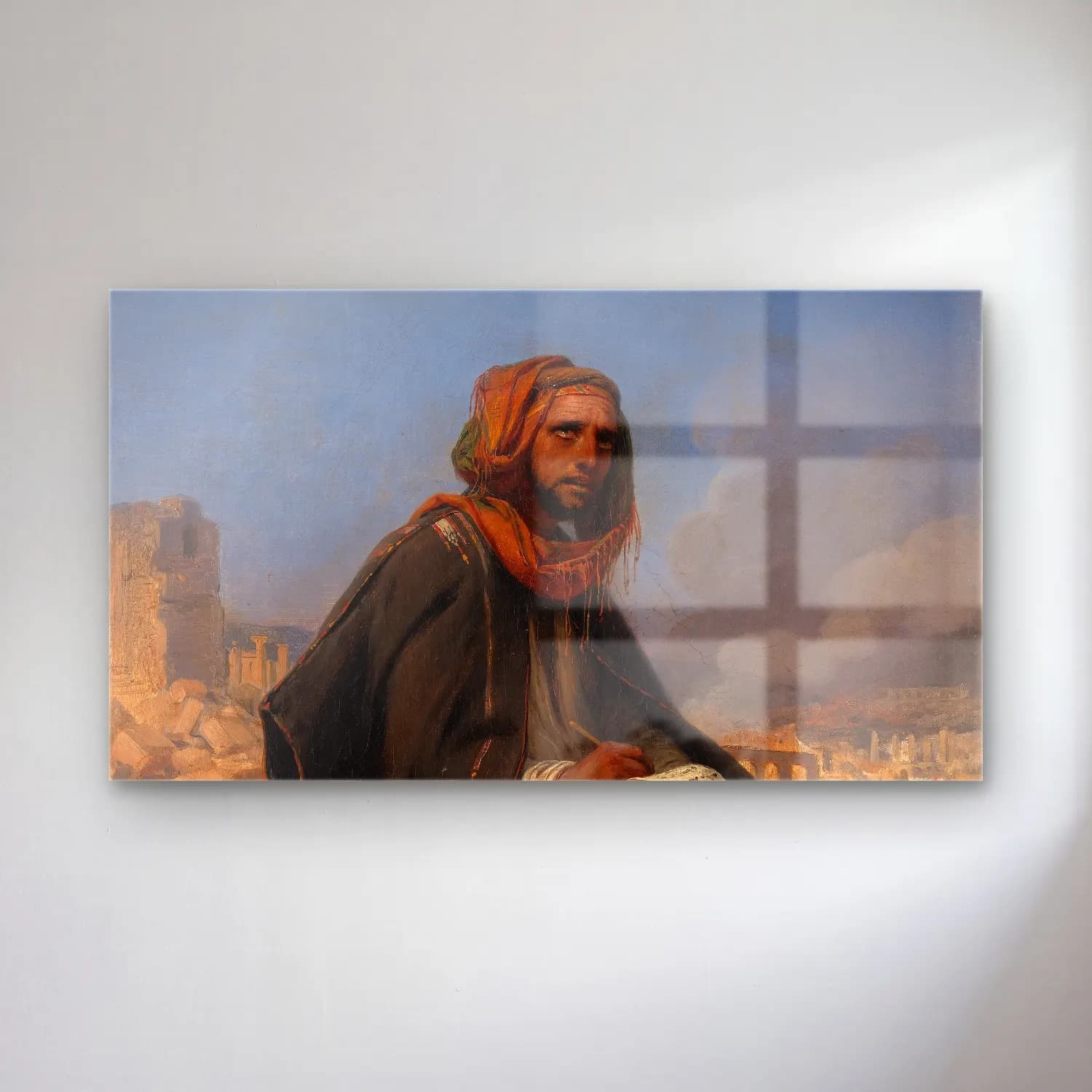 Horace Vernet – Jeremiah on the ruins of Jerusalem cam tablo — Horace Vernet – Jeremiah on the ruins of Jerusalem — yağlı boya erkek portresi