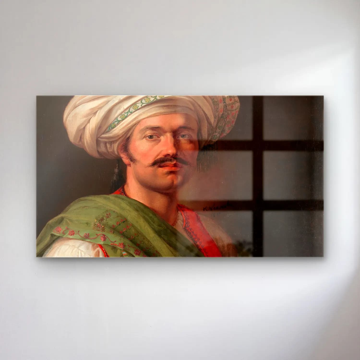 Horace Vernet – Portrait of a Mameluke. Said to Be Roustam Raza cam tablo — Horace Vernet – Portrait of a Mameluke. Said to Be Roustam Raza — yağlı boya erkek portresi