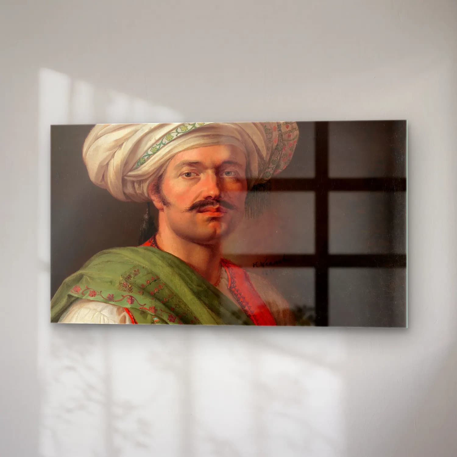 Horace Vernet – Portrait of a Mameluke. Said to Be Roustam Raza cam tablo — sağ açıdan görünüm
