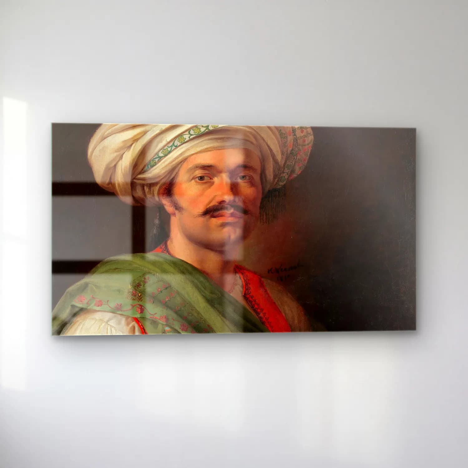 Horace Vernet – Portrait of a Mameluke. Said to Be Roustam Raza cam tablo — sol açıdan görünüm