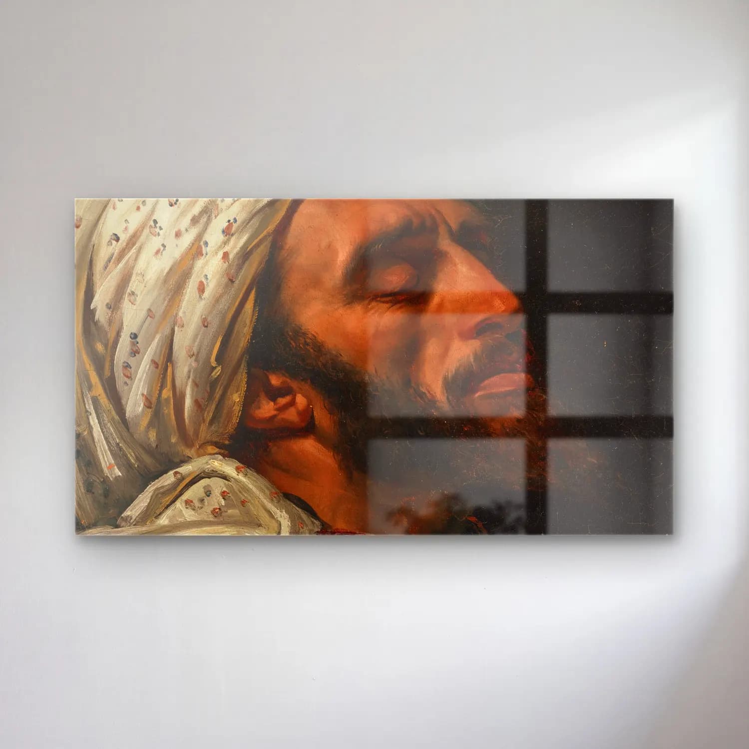 Horace Vernet – Portrait of an Arab man cam tablo — Horace Vernet – Portrait of an Arab man — yağlı boya erkek portresi
