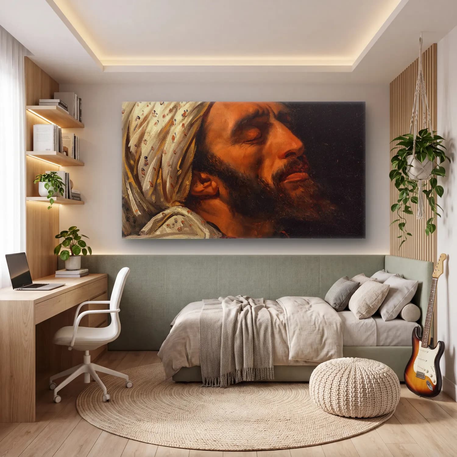 Horace Vernet – Portrait of an Arab man cam tablo — genç odasında