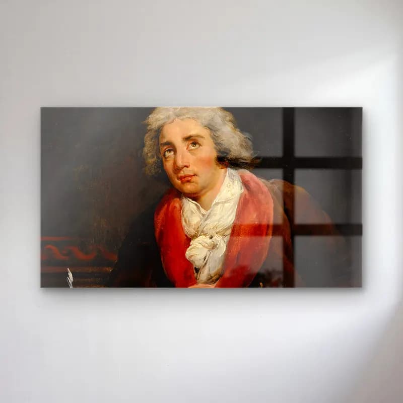 Horace Vernet – Portrait of the poet André Chénier cam tablo — Horace Vernet – Portrait of the poet André Chénier — yağlı boya erkek portresi