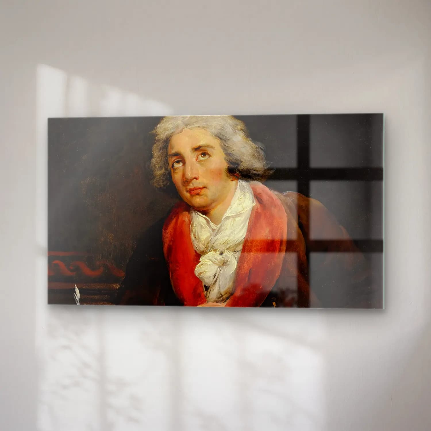 Horace Vernet – Portrait of the poet André Chénier cam tablo — sağ açıdan görünüm