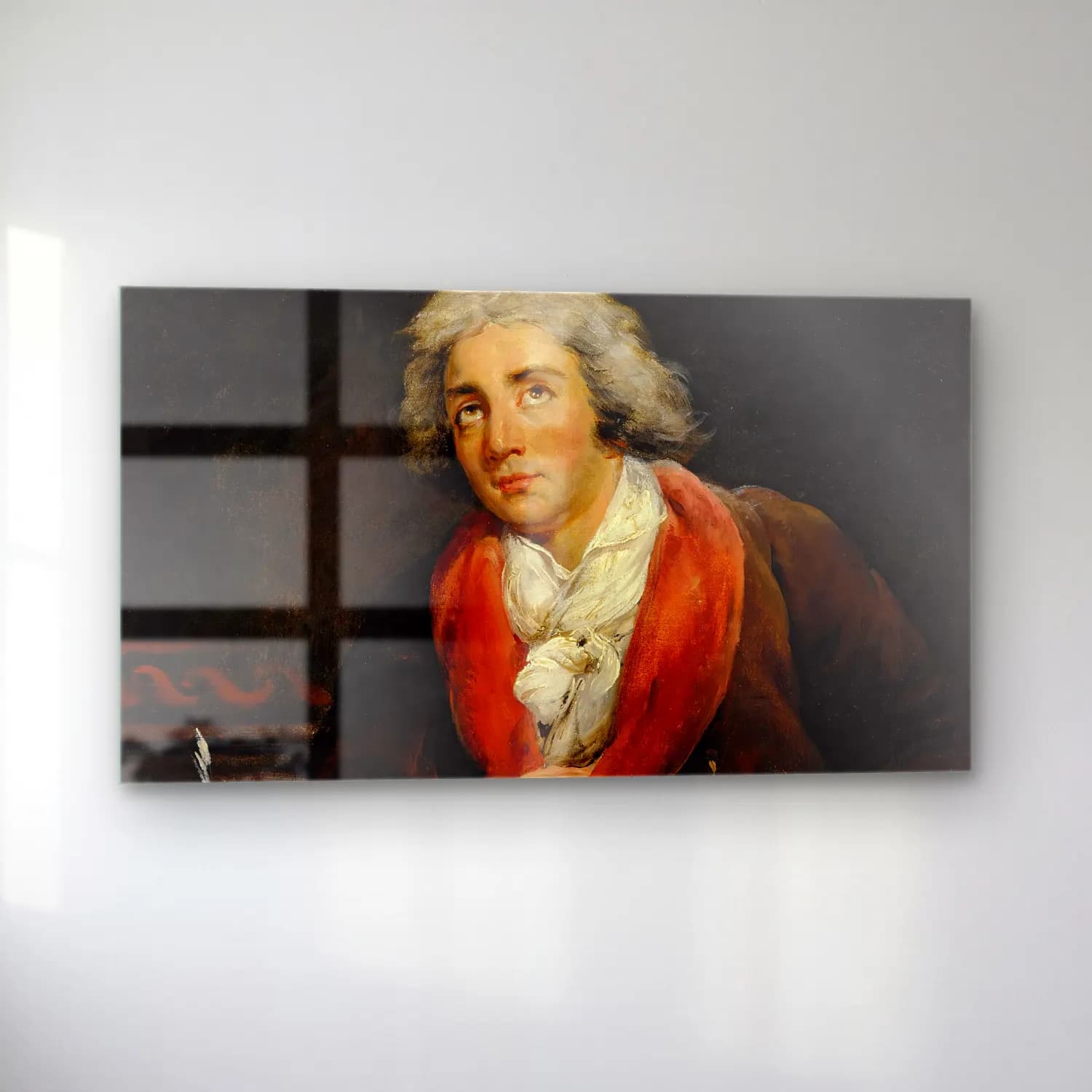 Horace Vernet – Portrait of the poet André Chénier cam tablo — sol açıdan görünüm