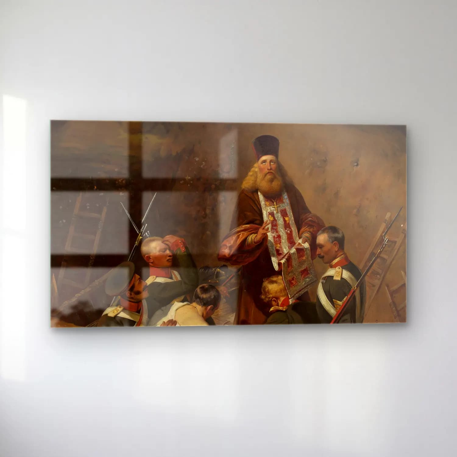 Horace Vernet – Priest blessing soldiers cam tablo — sol açıdan görünüm