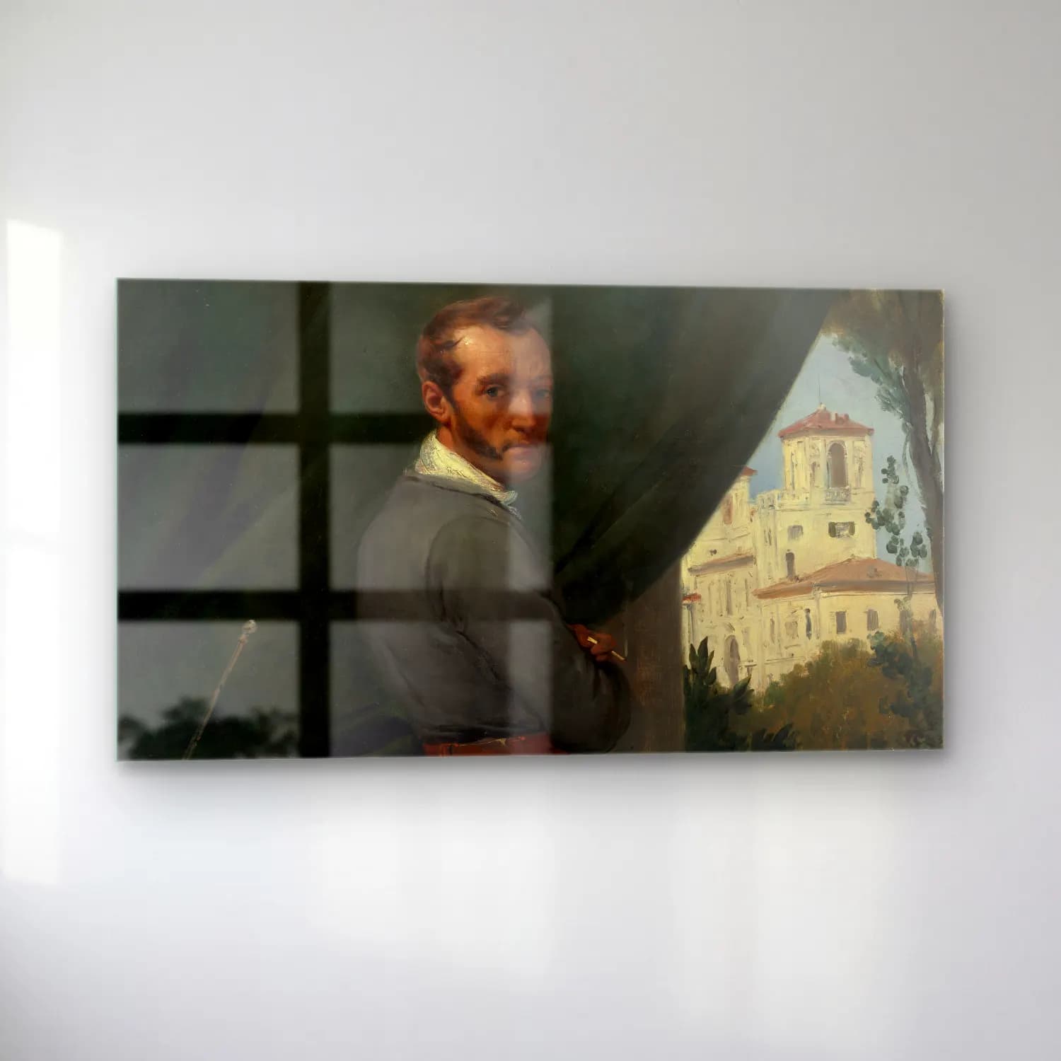 Horace Vernet – Self-Portrait in Rome cam tablo — sol açıdan görünüm