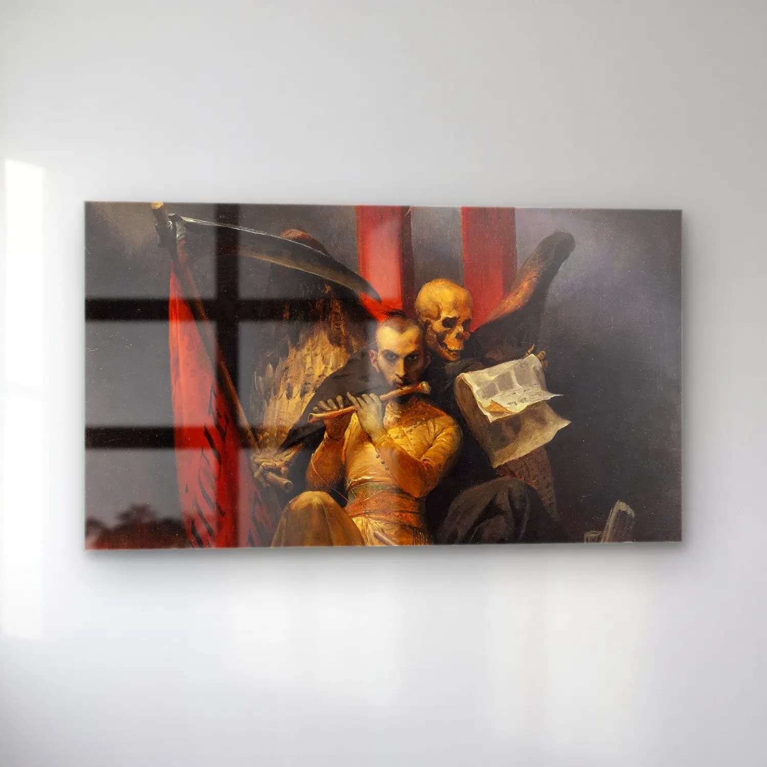 Horace Vernet – Socialism and Cholera cam tablo — sol açıdan görünüm