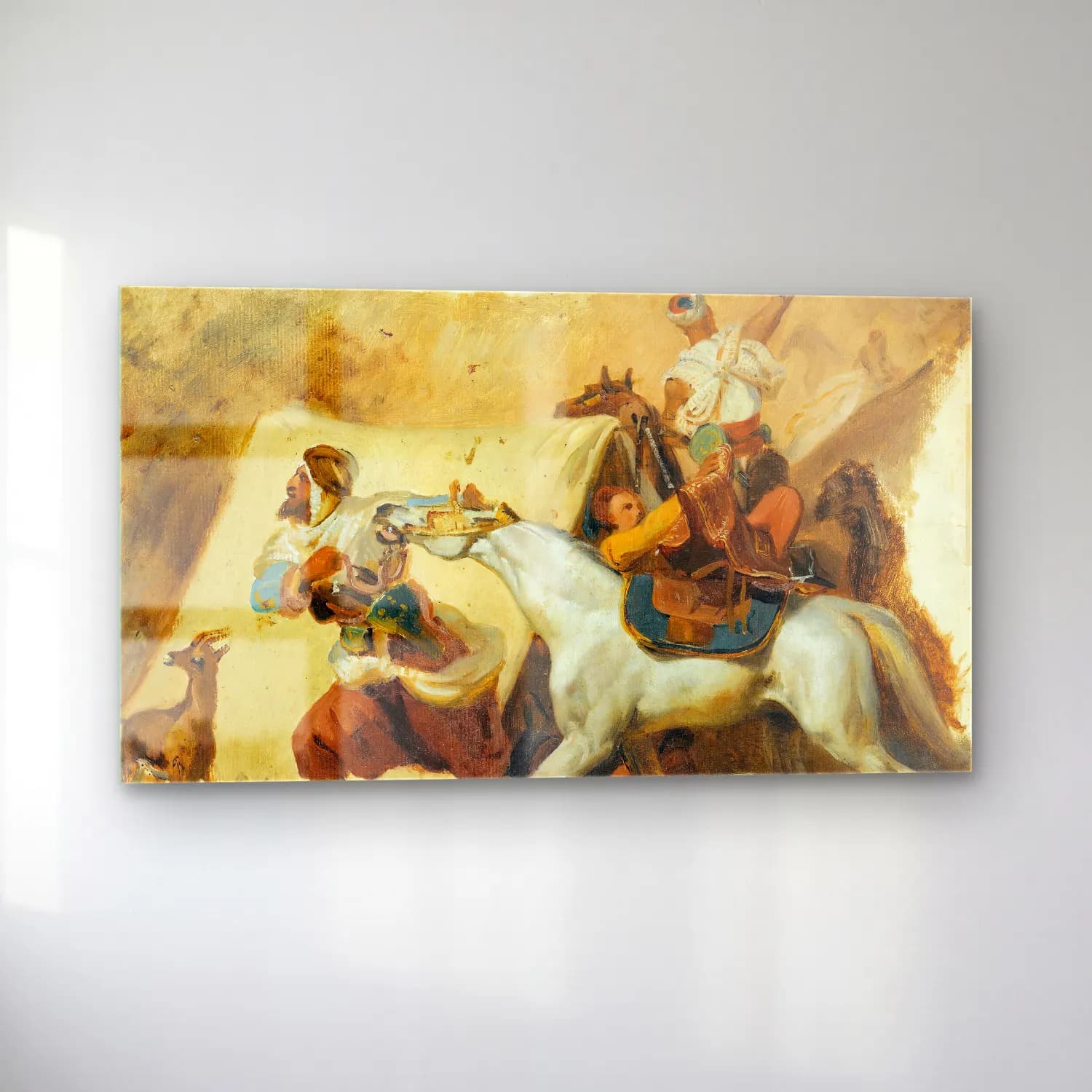 Horace Vernet – Study for the attack of Abd el Kader ‘s Smalah by the Duke… cam tablo — sol açıdan görünüm
