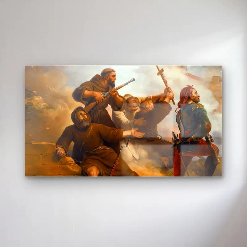 Horace Vernet – The Siege Of Saragossa cam tablo — Horace Vernet – The Siege Of Saragossa — yağlı boya dini sahne