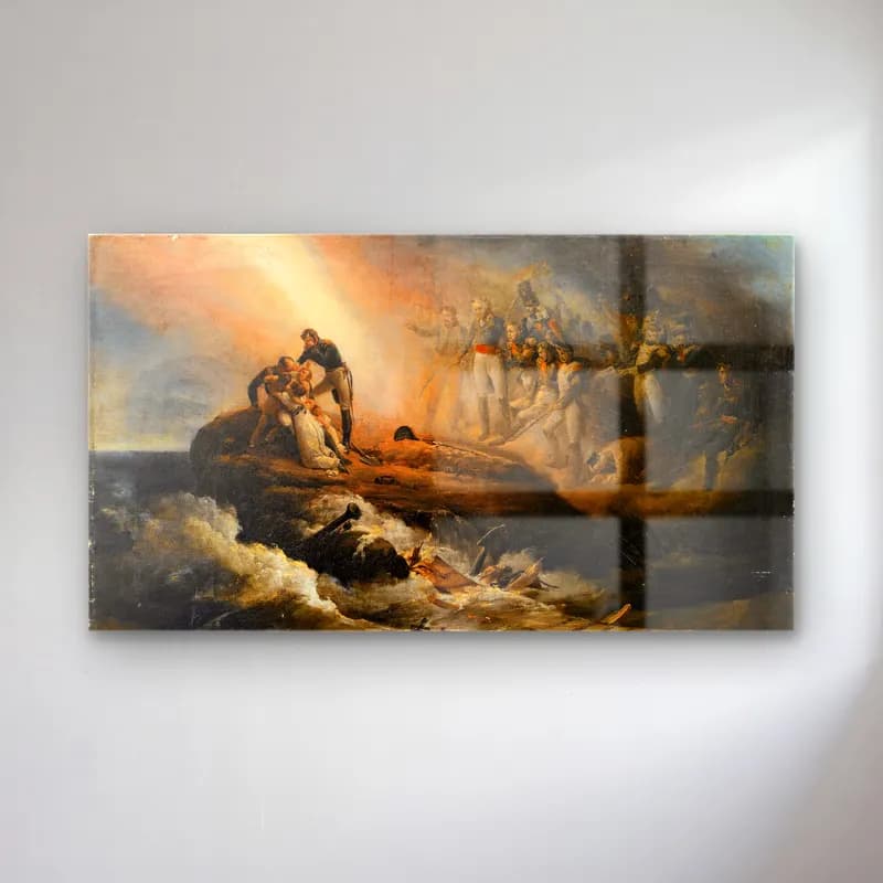 Horace Vernet – The Tomb Of Napoleon In Sainte-Helene Or The Apotheosis Of… cam tablo — Horace Vernet – The Tomb Of Napoleon In Sainte-Helene Or The Apotheosis Of… — yağlı boya savaş sahnesi