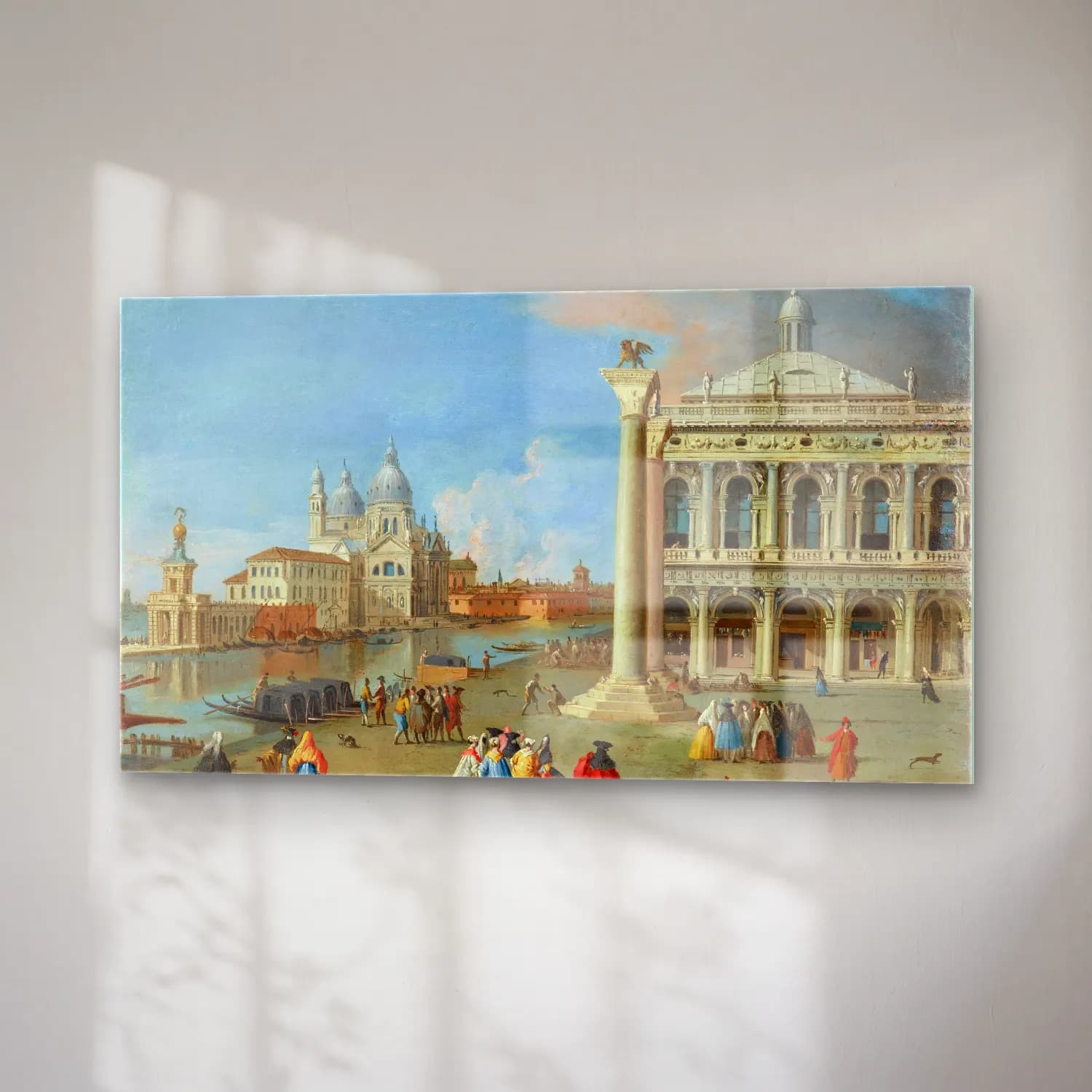 Johan Anton Richter – The Piazzetta with Santa Maria della Salute beyond, Venice cam tablo — sağ açıdan görünüm