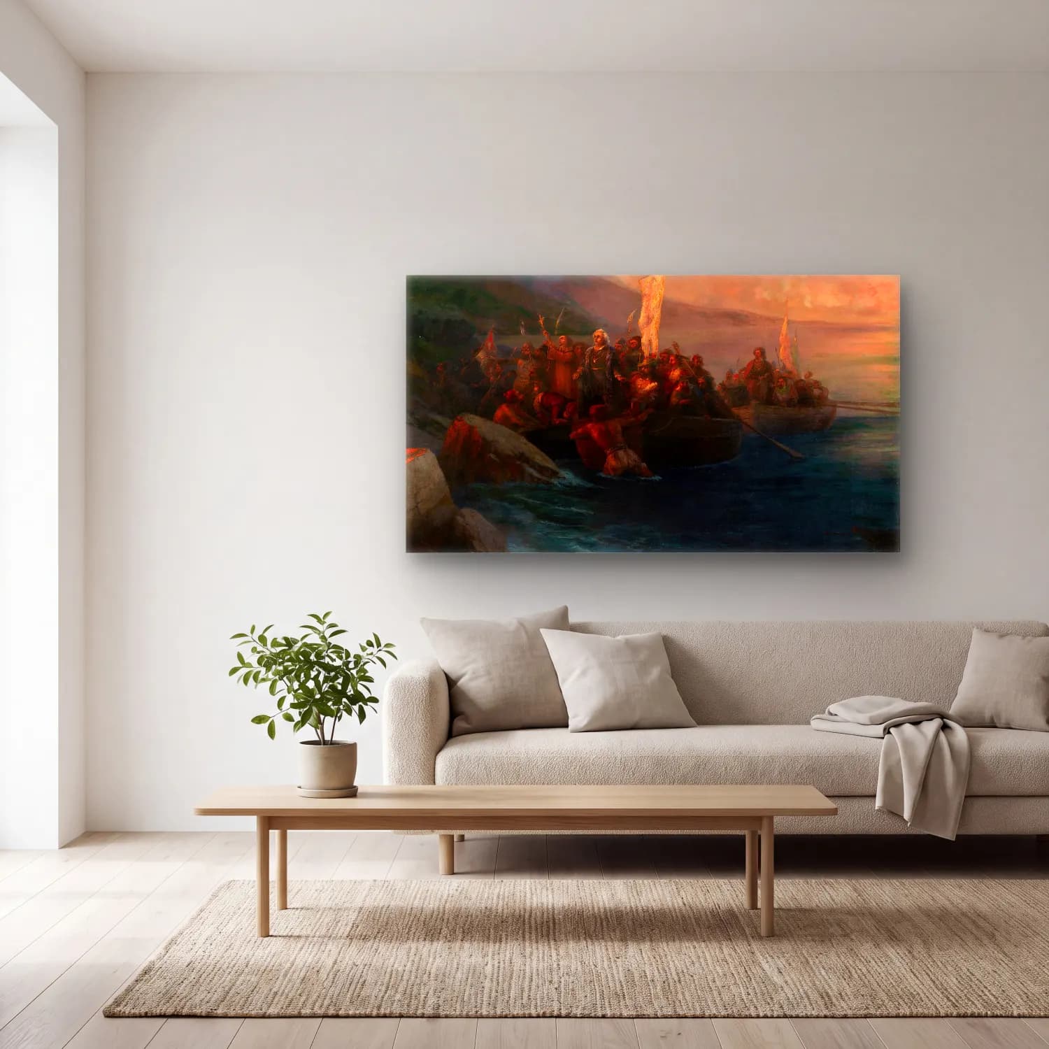 Konstantinovich Aivazovsky – Seascape cam tablo — açık renk salonda