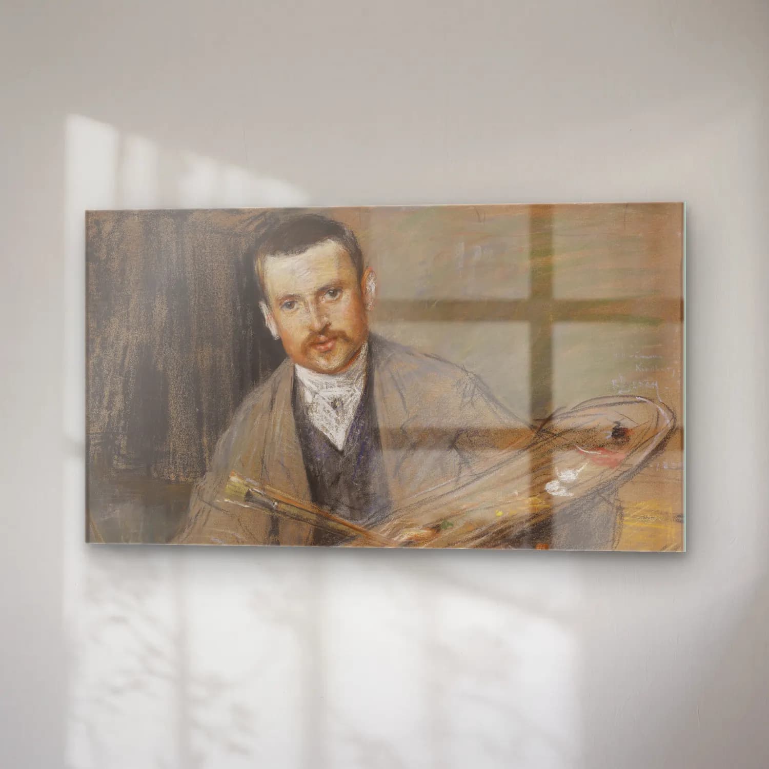 Richard Bergh – Johan Kindborg, 1861-1907, artist, married to wood engraver… cam tablo — sağ açıdan görünüm