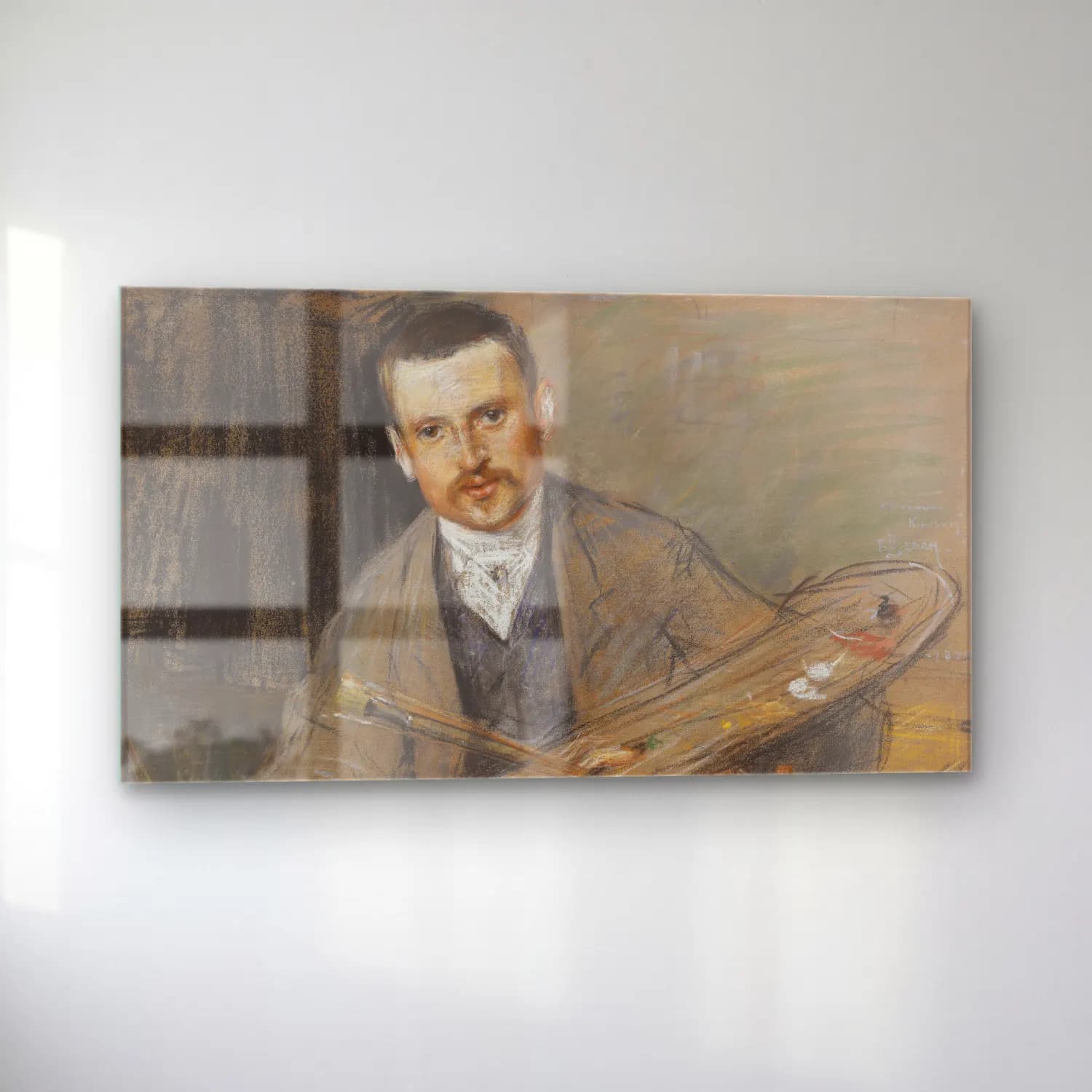 Richard Bergh – Johan Kindborg, 1861-1907, artist, married to wood engraver… cam tablo — sol açıdan görünüm