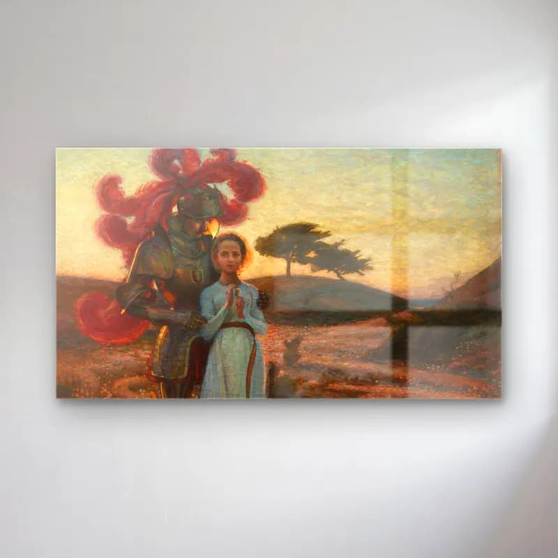 Richard Bergh – The Knight and the Maiden cam tablo — Richard Bergh – The Knight and the Maiden — empresyonist şövalye